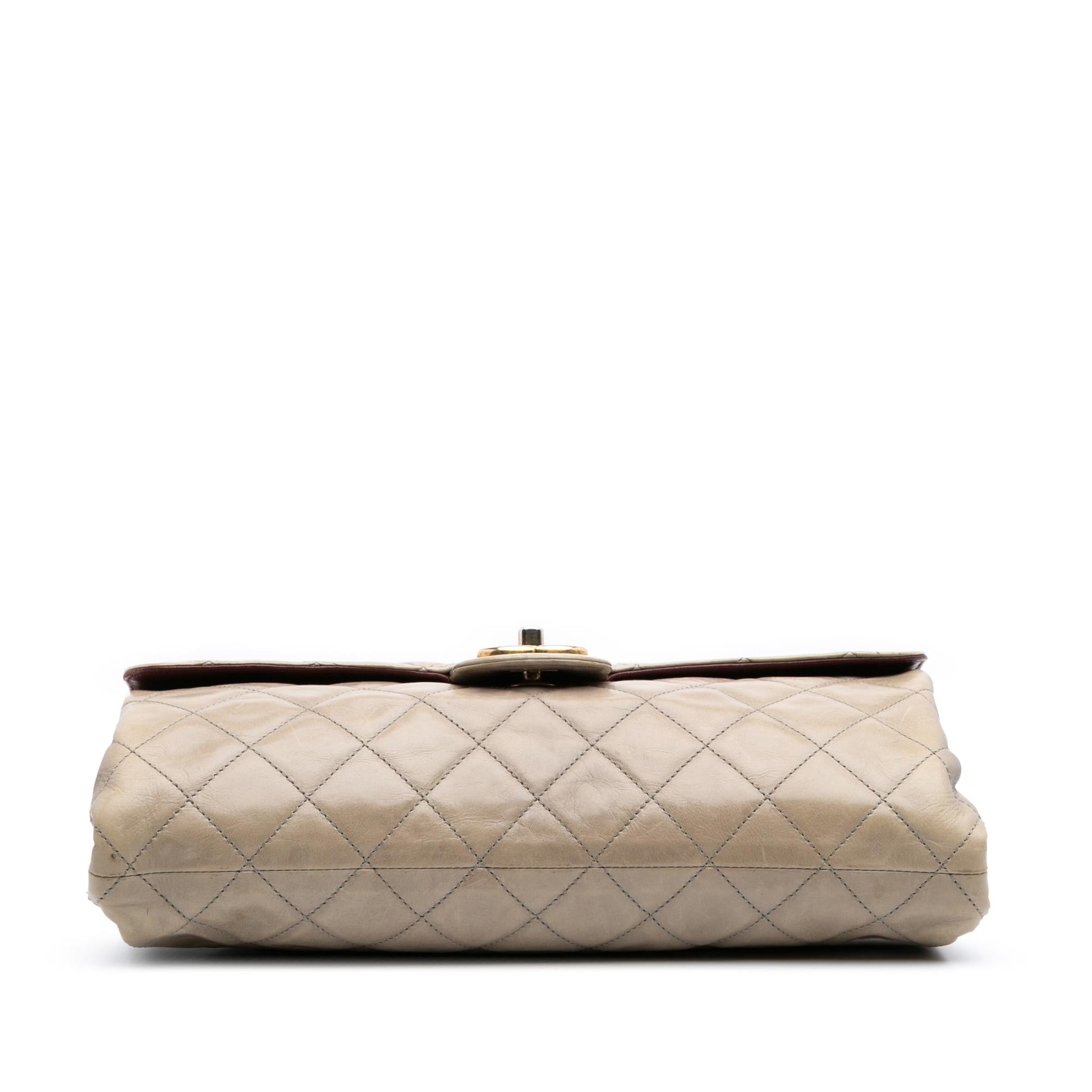 Chanel Jumbo CC Quilted Calfskin Straight Flap Handbag Flap 1