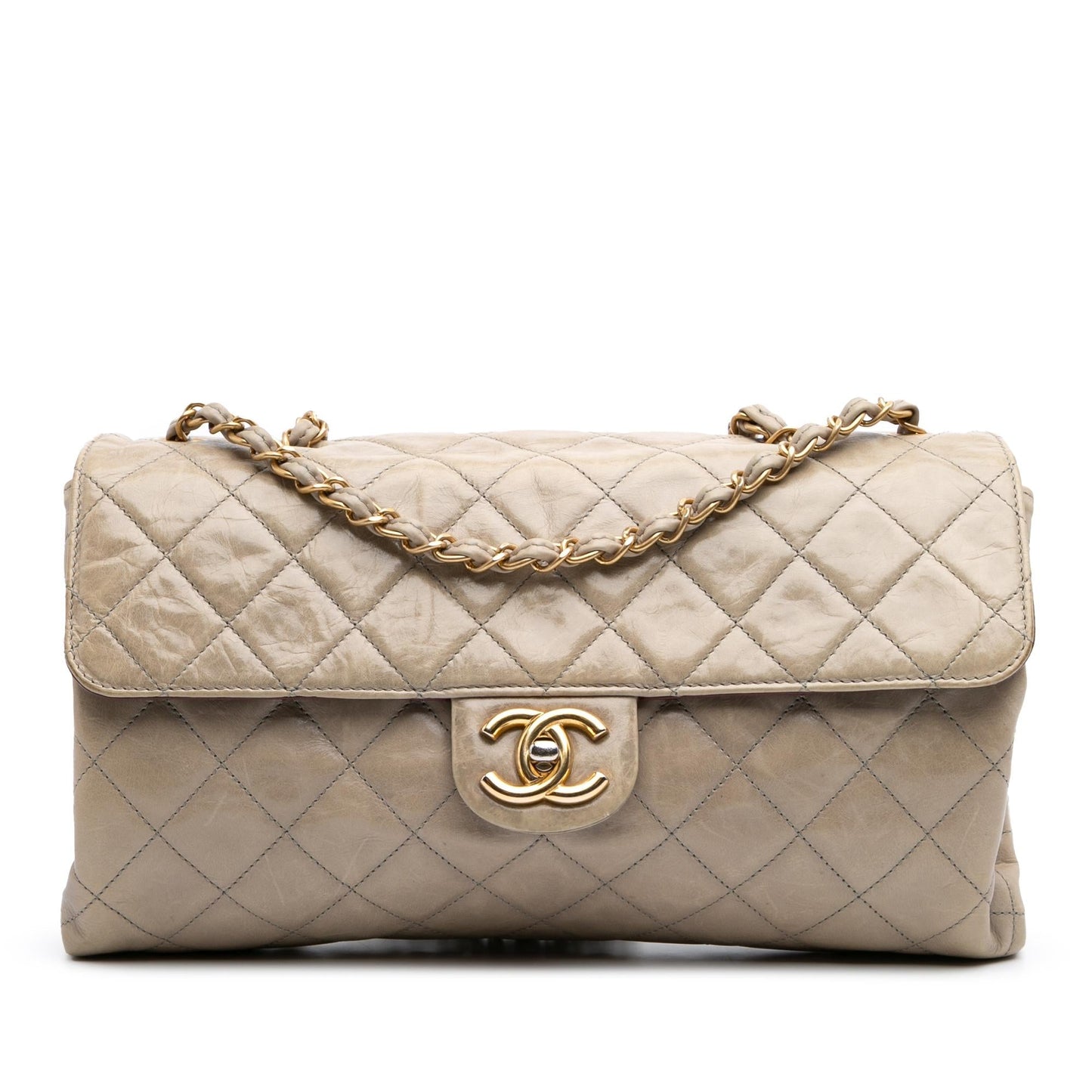 Chanel Jumbo CC Quilted Calfskin Straight Flap Handbag Flap 1