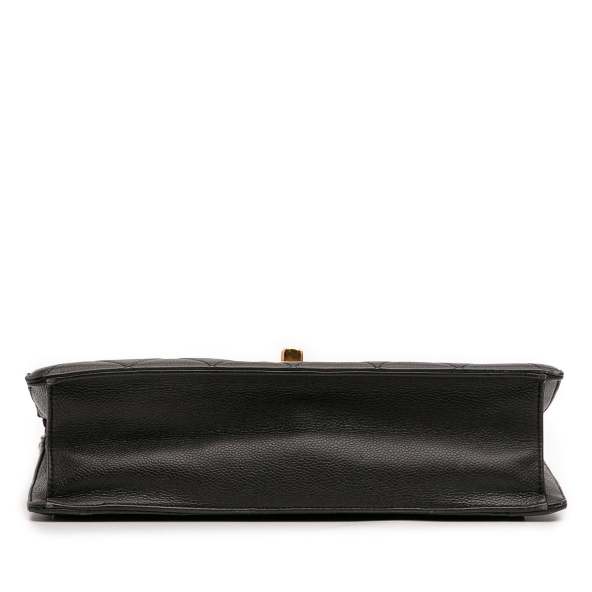 Chanel Jumbo CC Quilted Caviar Chunky Flap Handbag