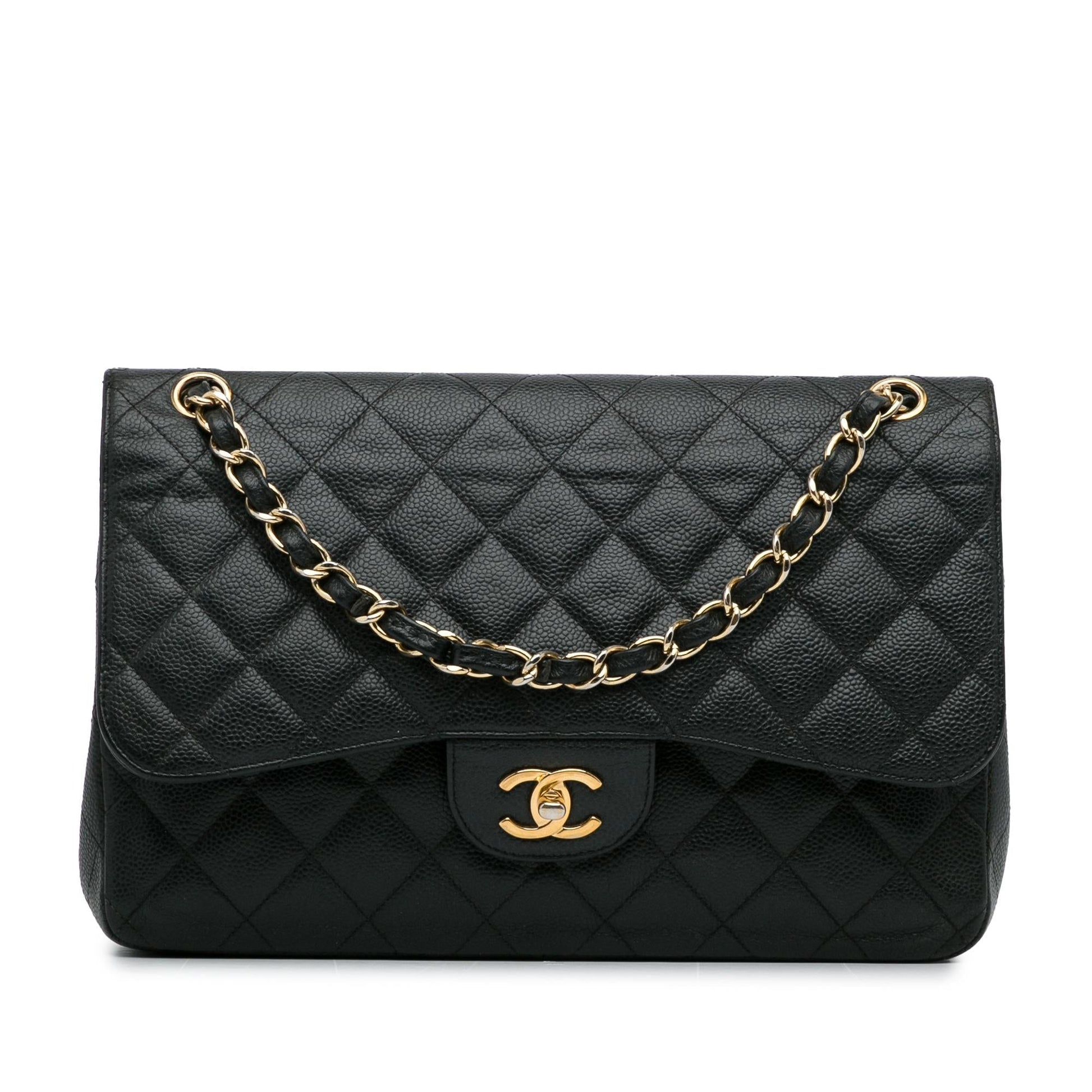 Chanel Jumbo Classic Caviar Double Flap SHG-KP2qbj Handbag