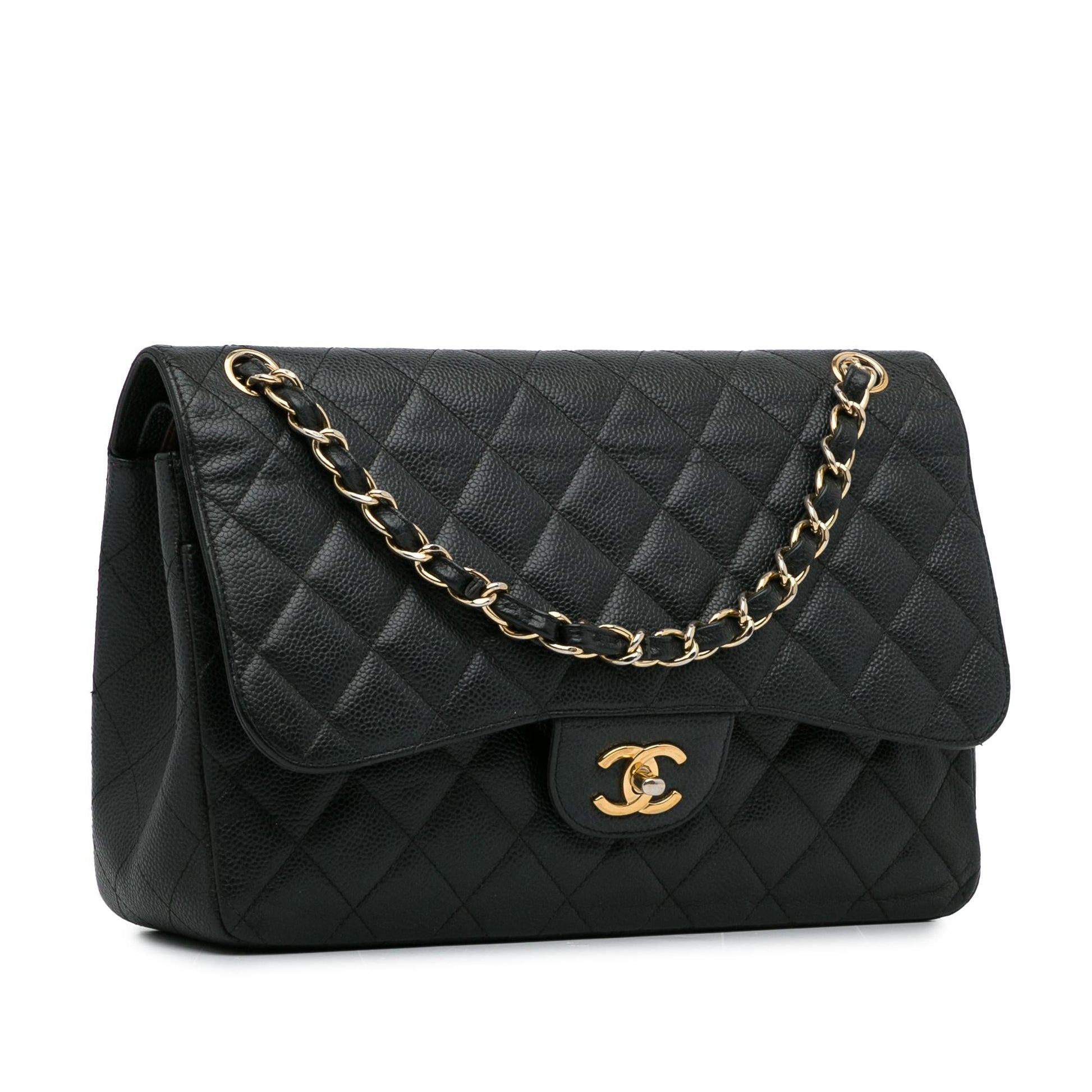 Chanel Jumbo Classic Caviar Double Flap (Shg-Kp2Qbj) Bag