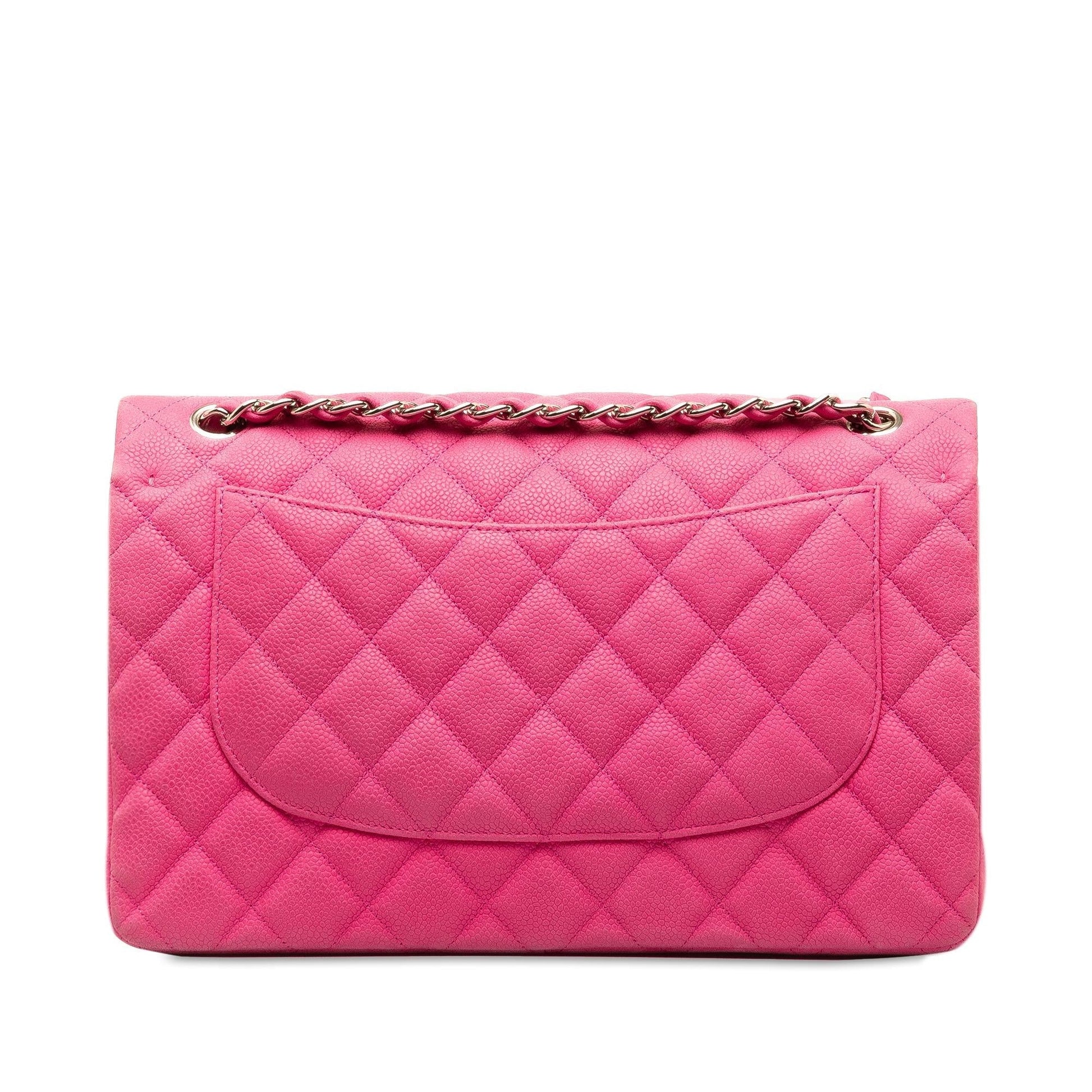 Chanel Jumbo Classic Caviar Double (SHG- ClhK) Handbag Denim Mini Jewelry