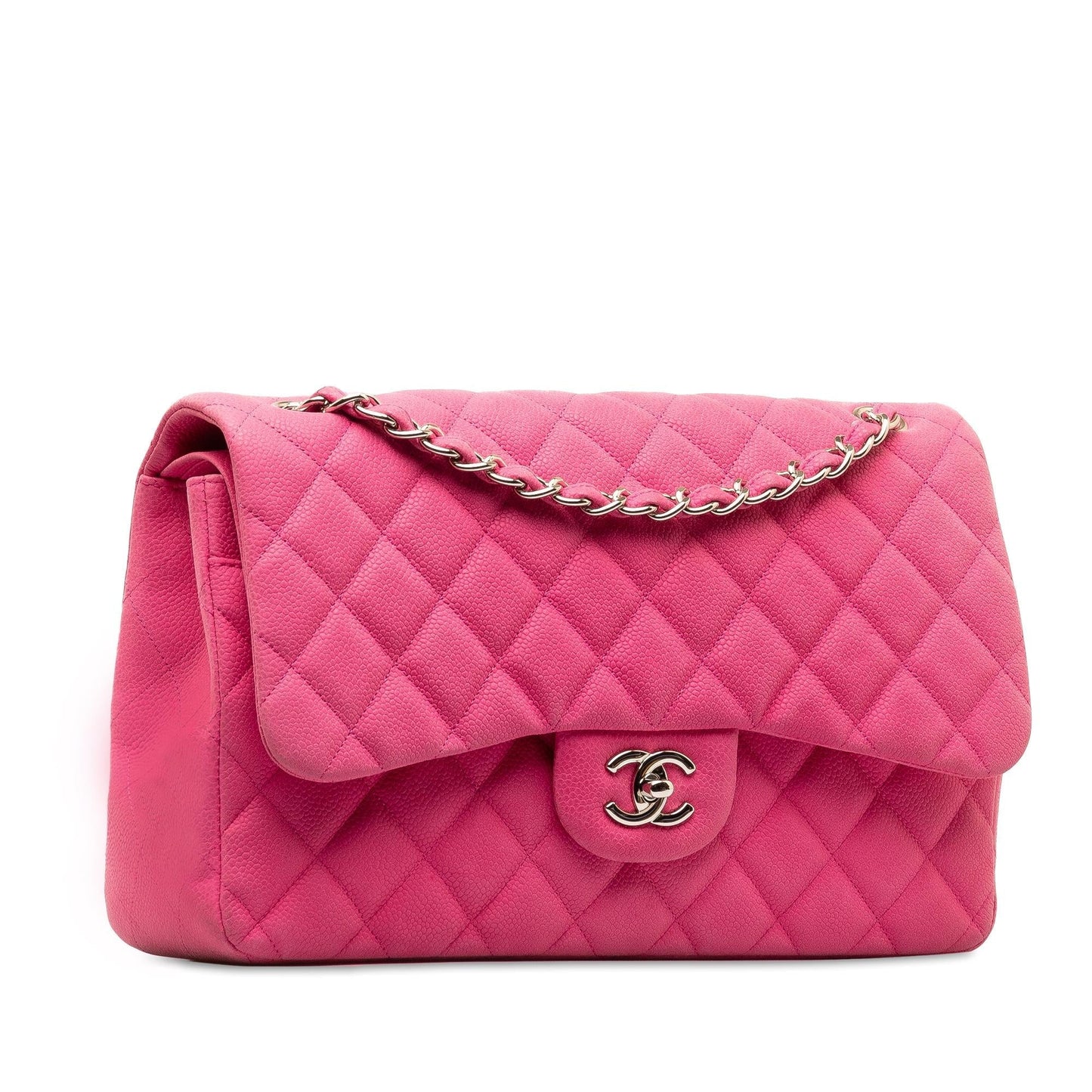 Chanel Jumbo Classic Caviar Double (SHG- ClhK) Handbag Denim Mini Jewelry