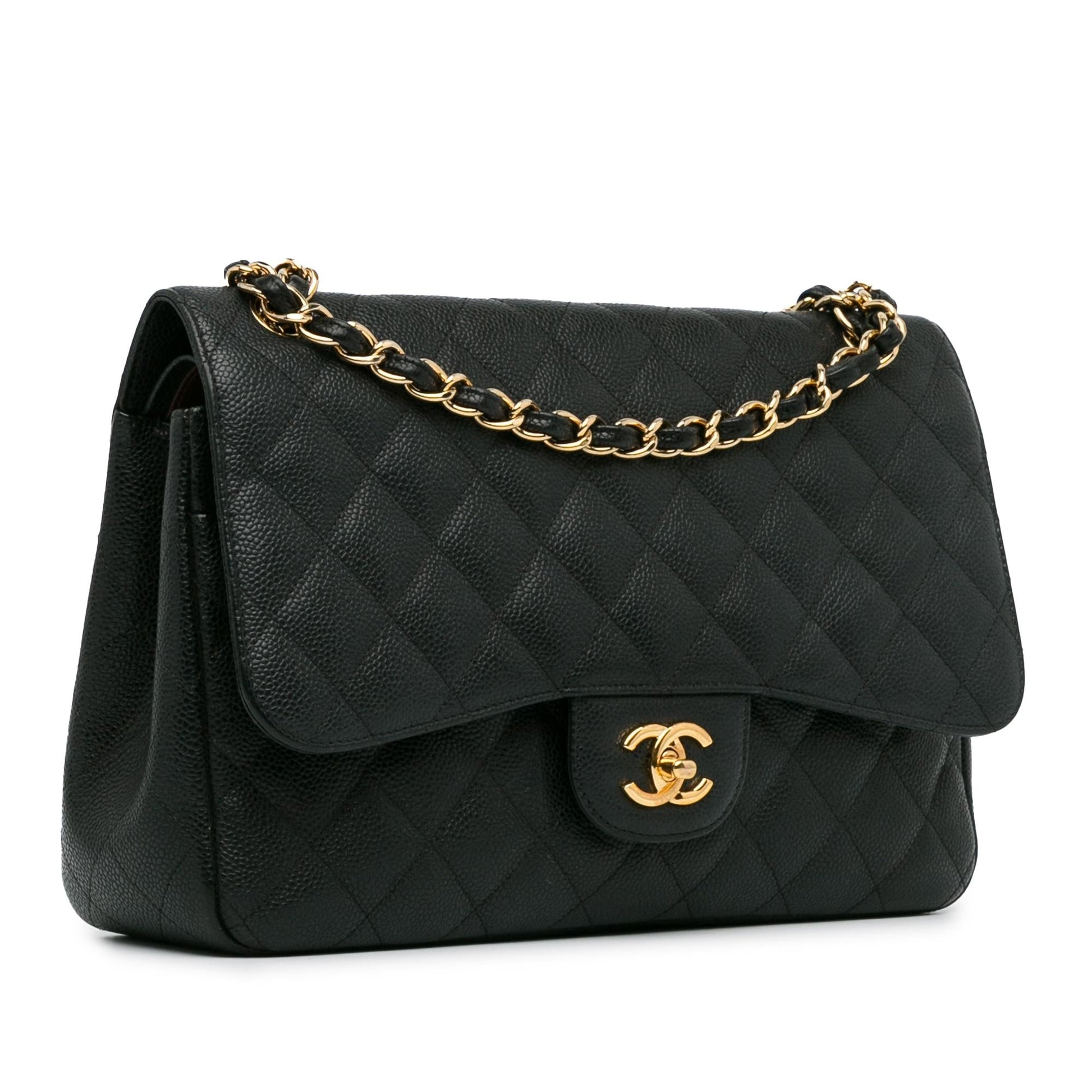 Chanel Jumbo Classic Caviar Double Flap SHG-sybvnq Handbag