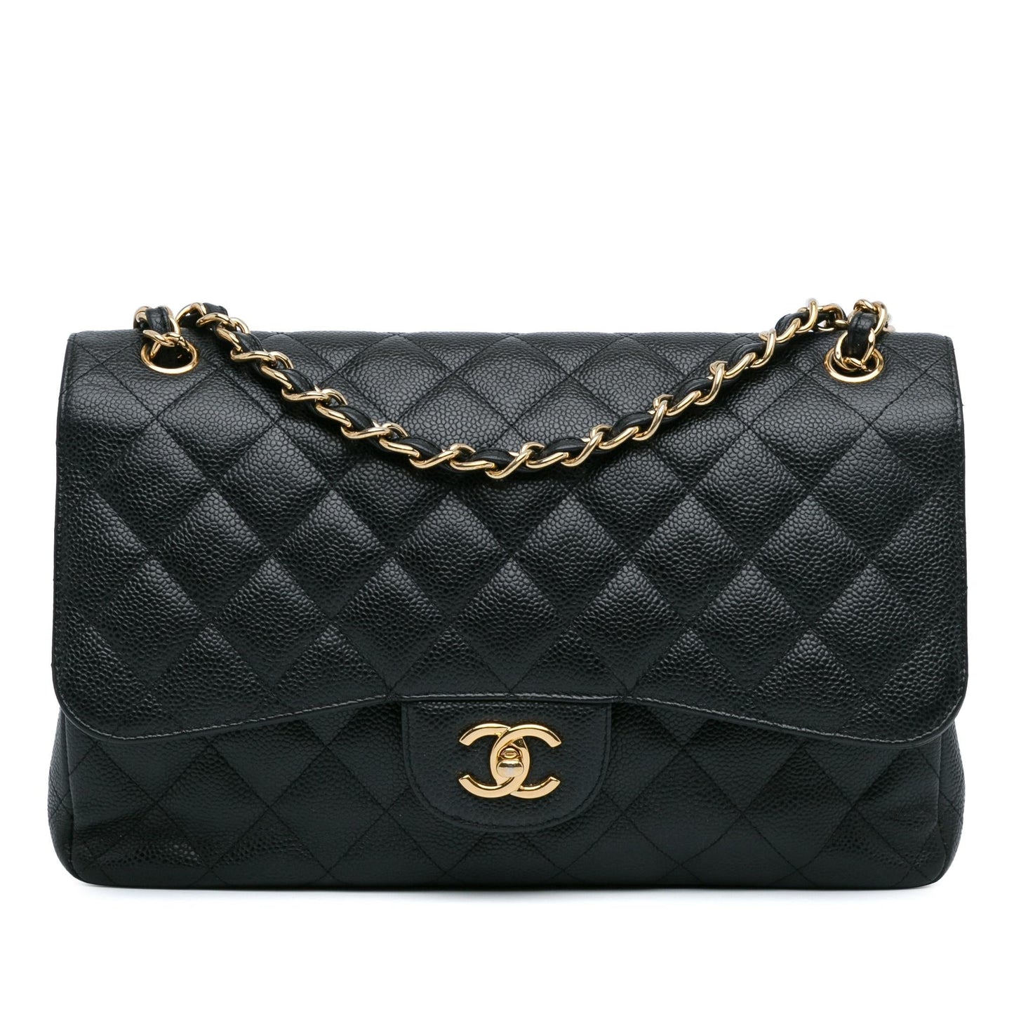 Chanel Jumbo Classic Caviar Double Flap SHG-DrtEqA Handbag