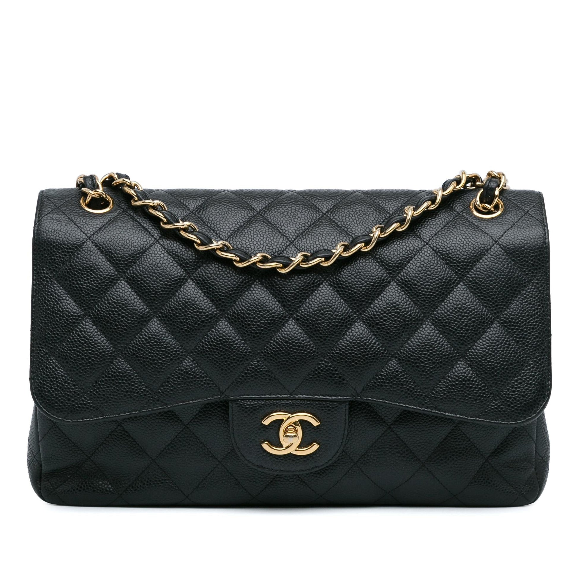 Chanel Jumbo Classic Caviar Double Flap SHG-DrtEqA Handbag