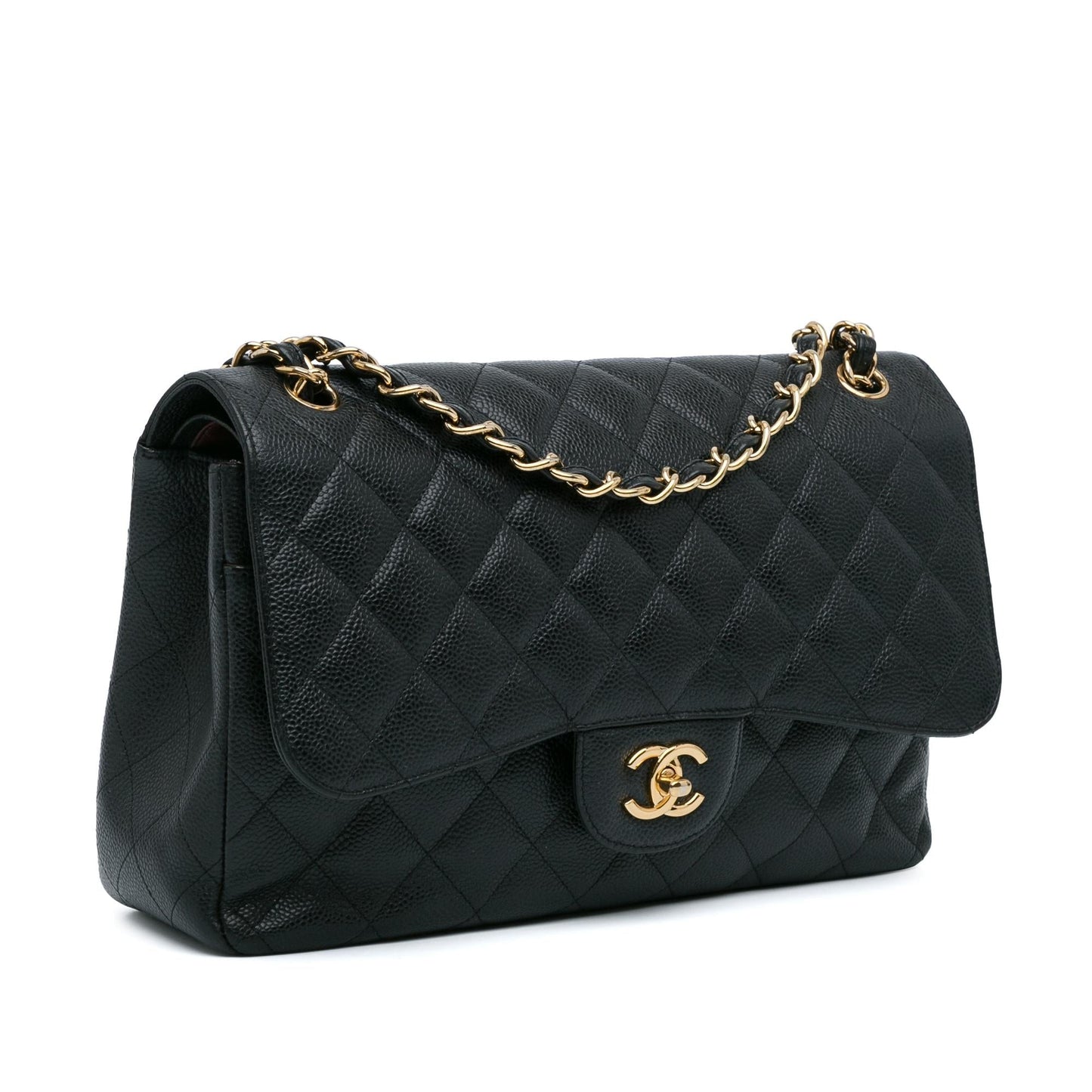 Chanel Jumbo Classic Caviar Double Flap SHG-DrtEqA Handbag
