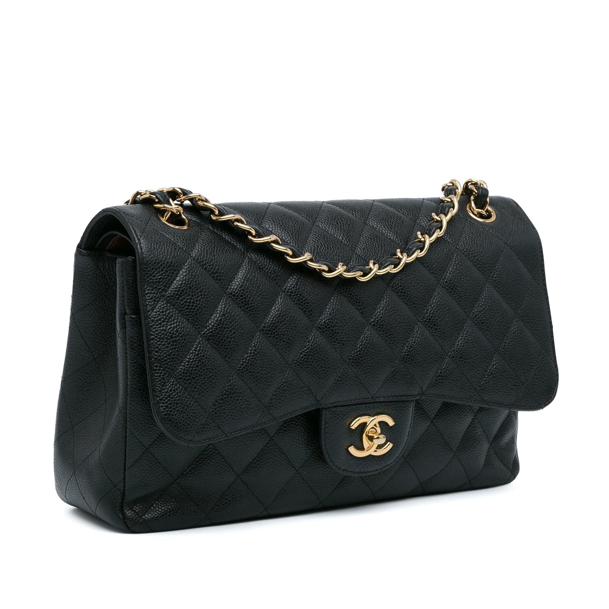 Chanel Jumbo Classic Caviar Double Flap SHG-DrtEqA Handbag