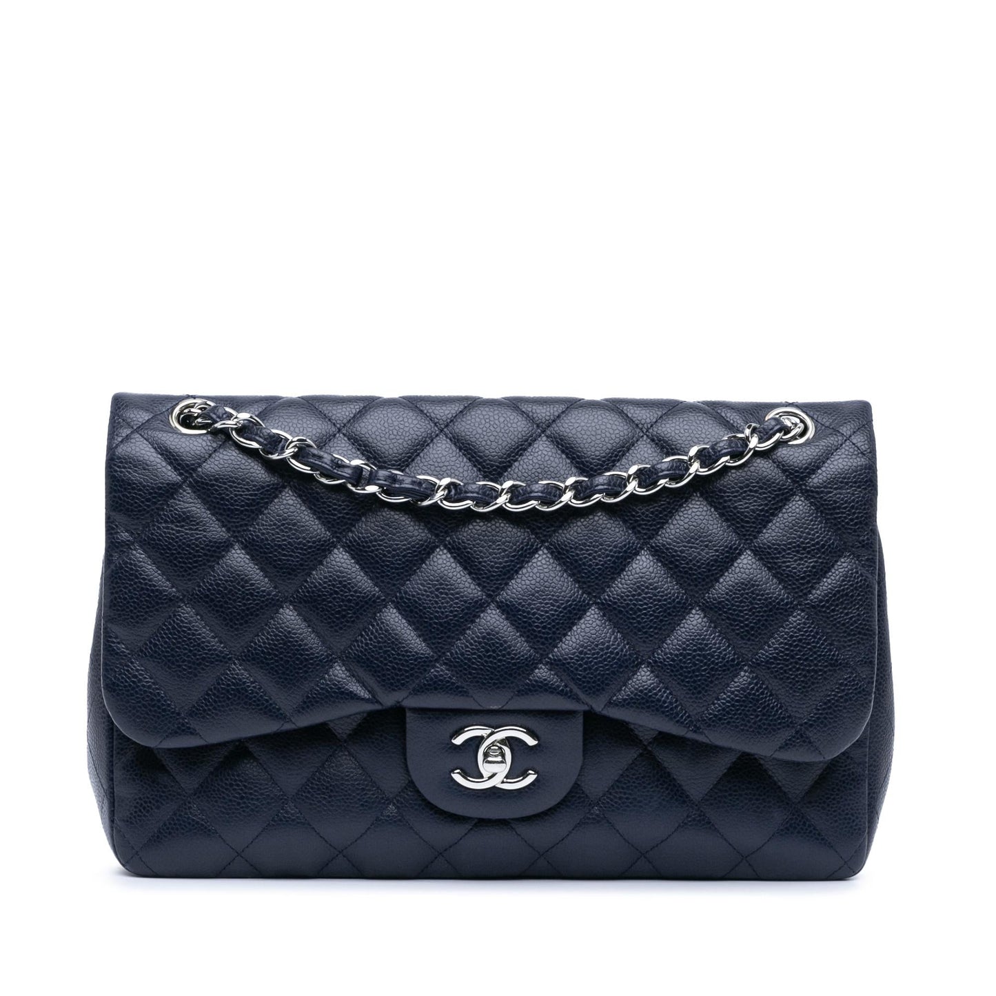 Chanel Jumbo Classic Caviar Double Flap Handbag