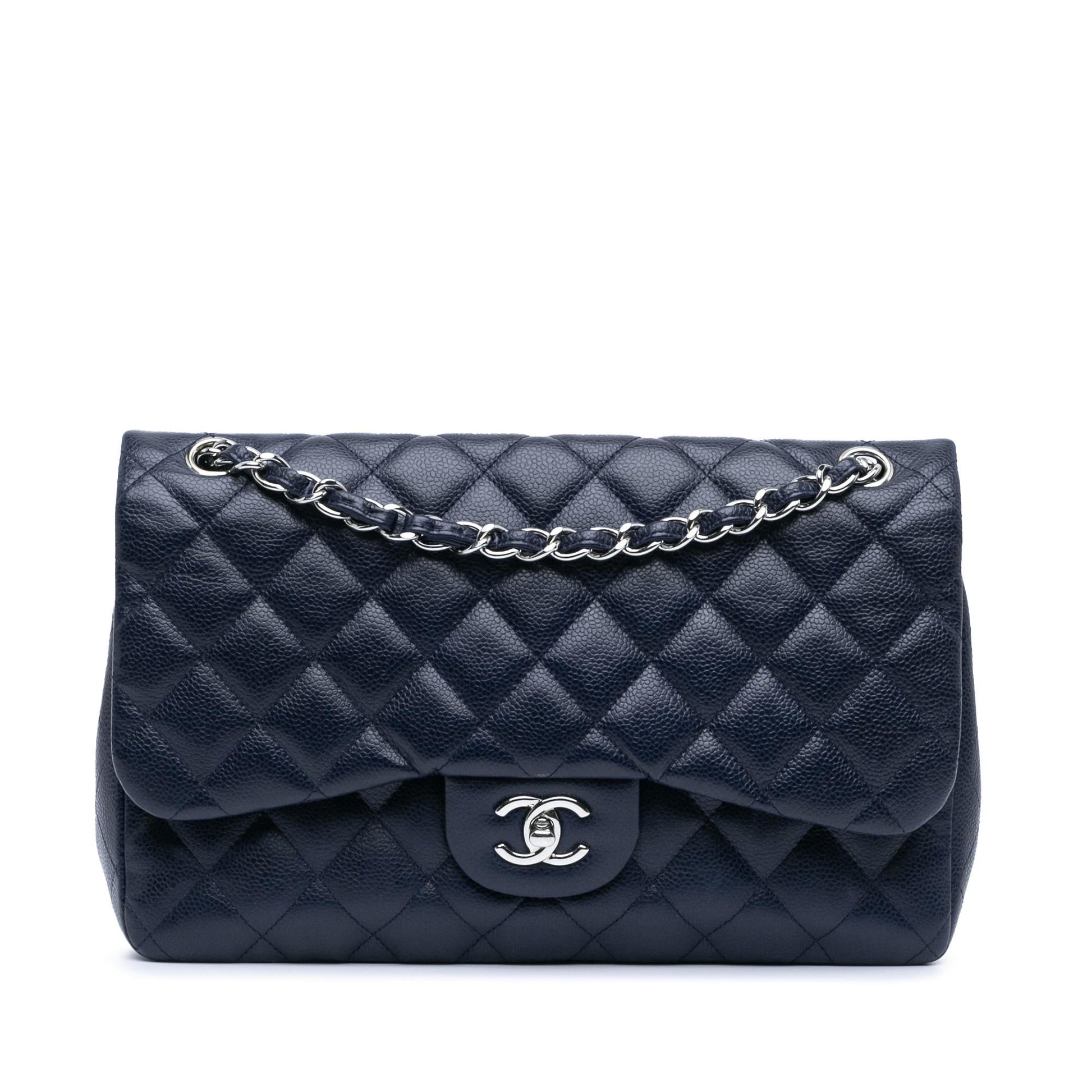 Chanel Jumbo Classic Caviar Double Flap Handbag