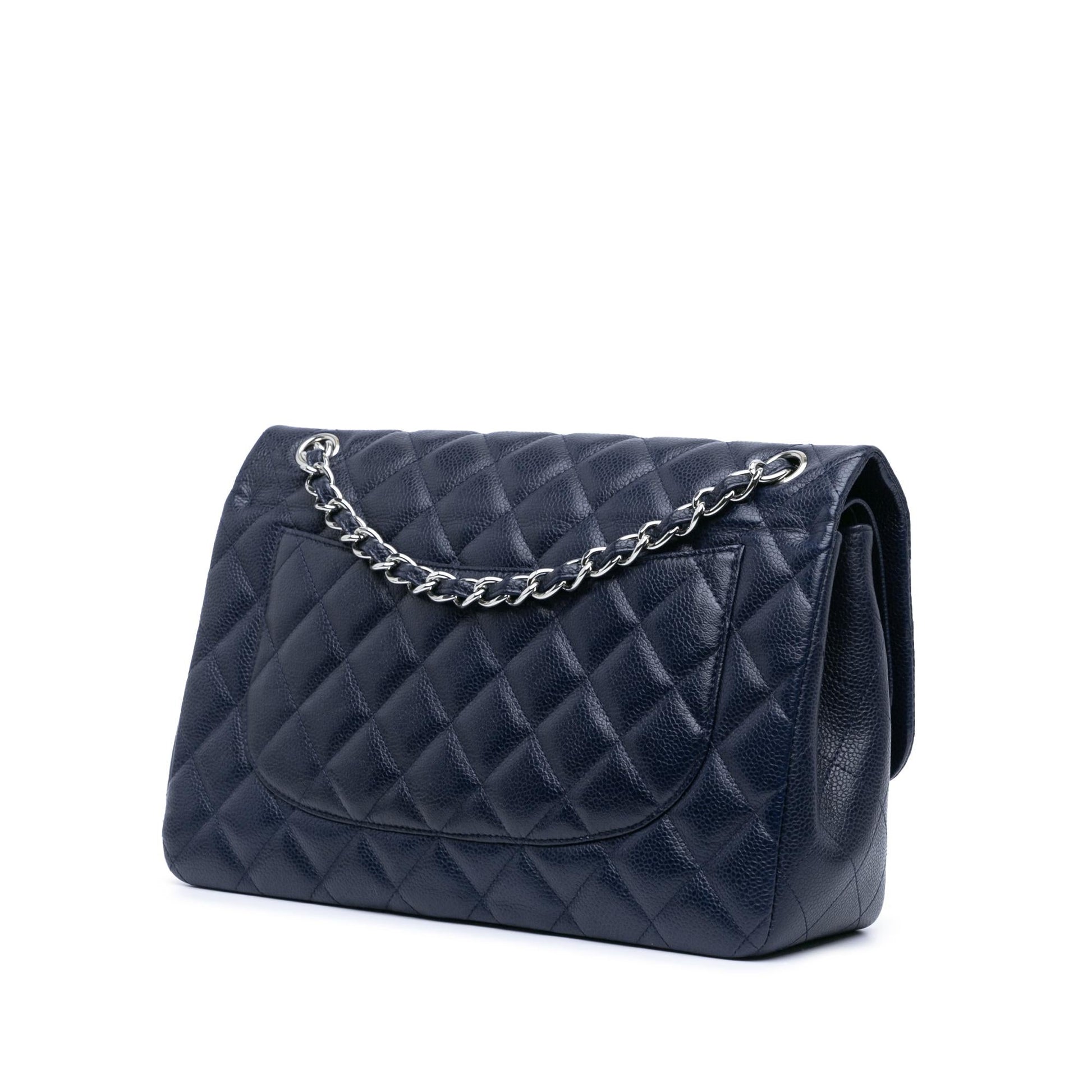 Chanel Jumbo Classic Caviar Double Flap Handbag