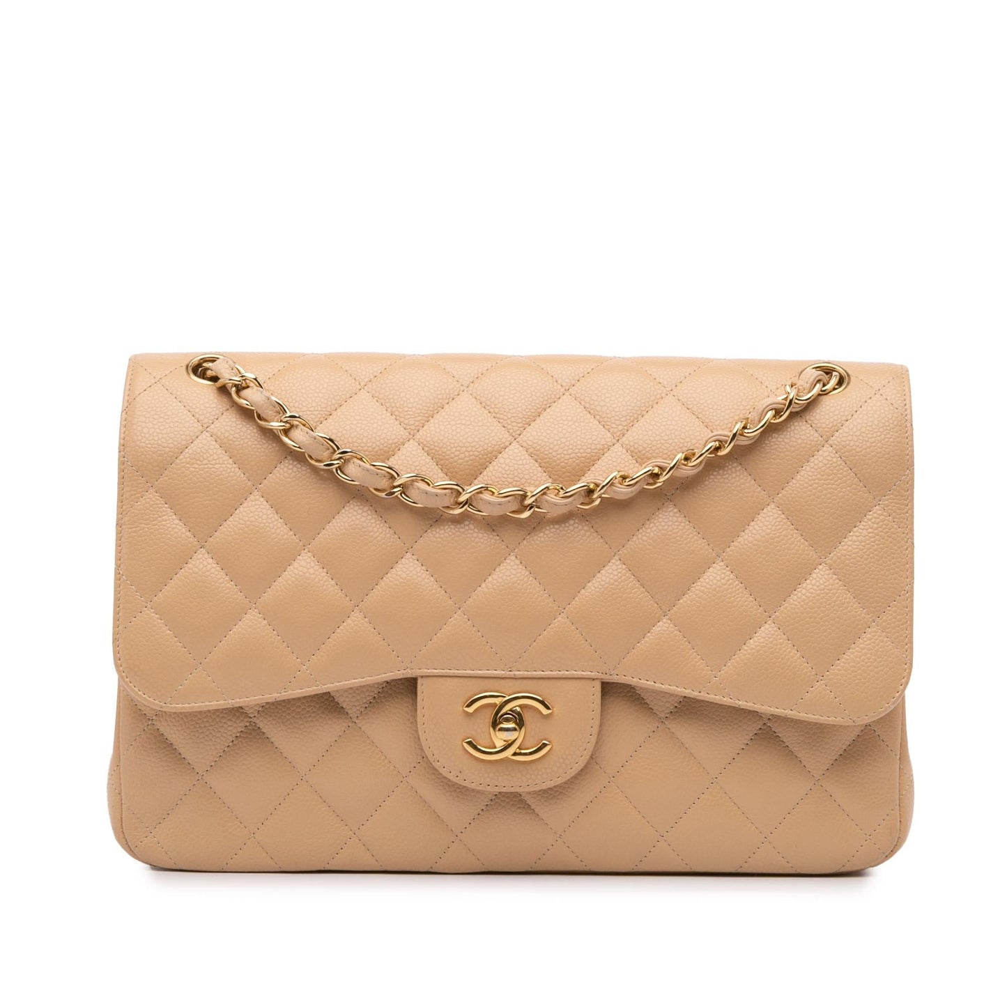 Chanel Jumbo Classic Caviar Double Flap Handbag Flap 1