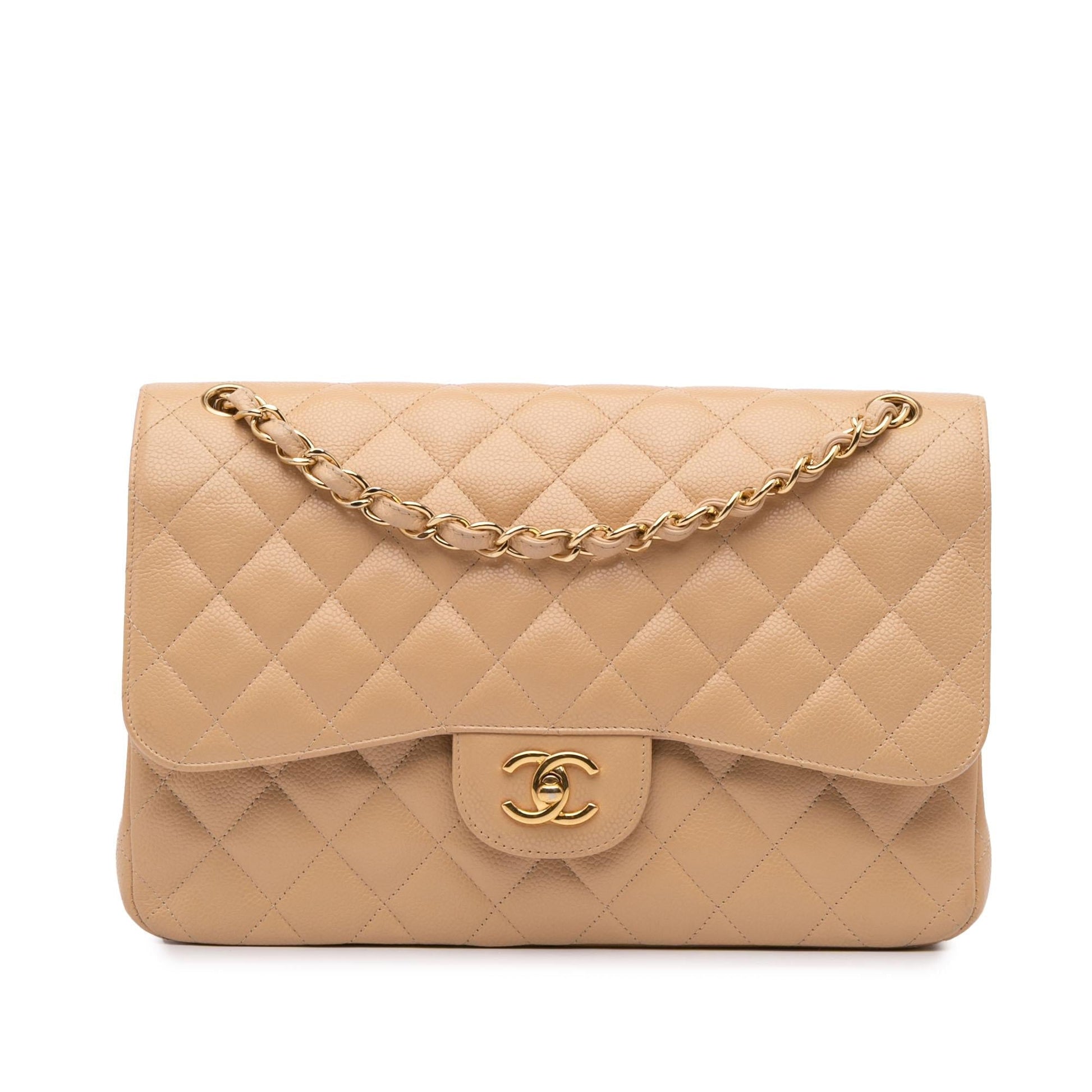 Chanel Jumbo Classic Caviar Double Flap Handbag Flap 1