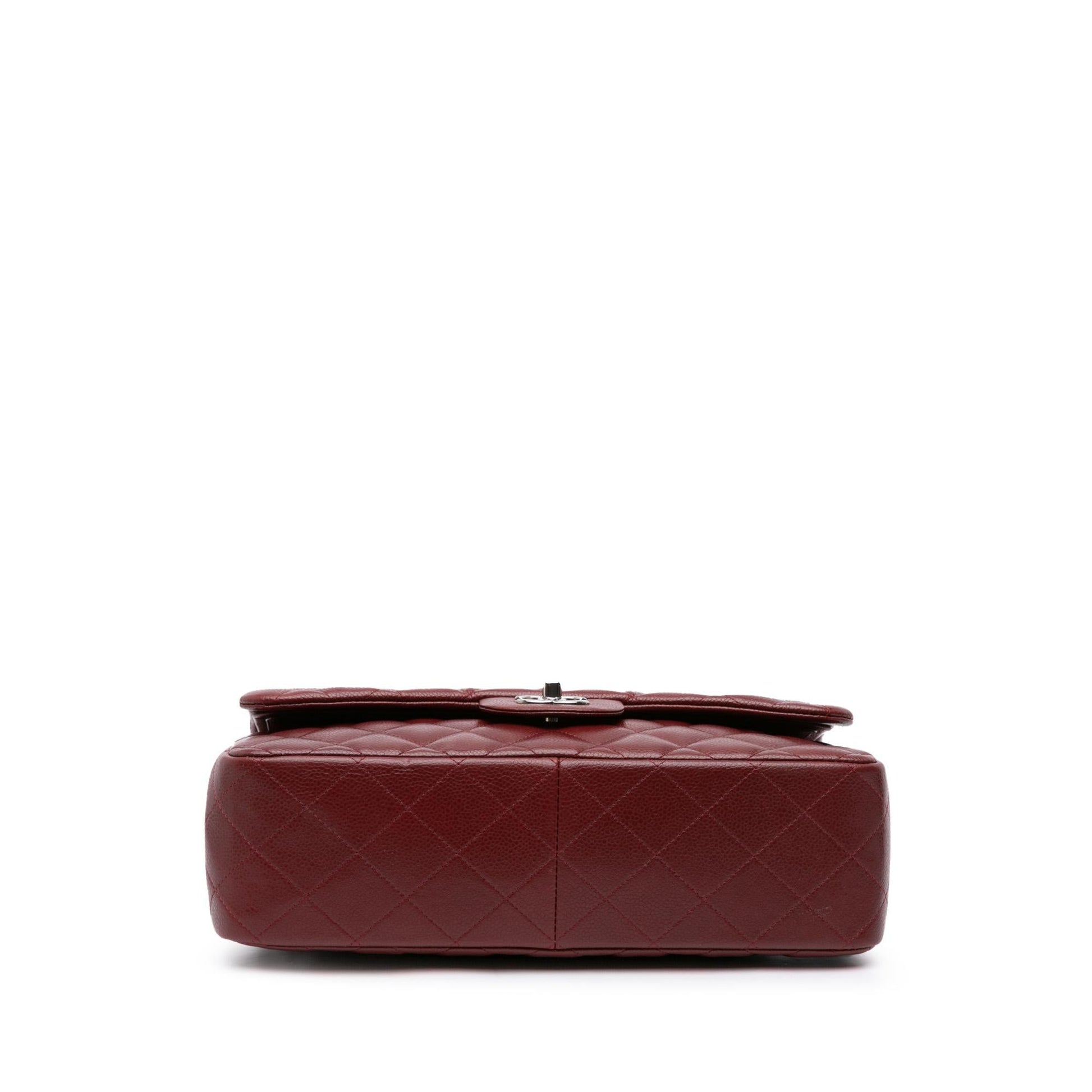 Chanel Jumbo Classic Caviar Double Flap Handbag Flap 2