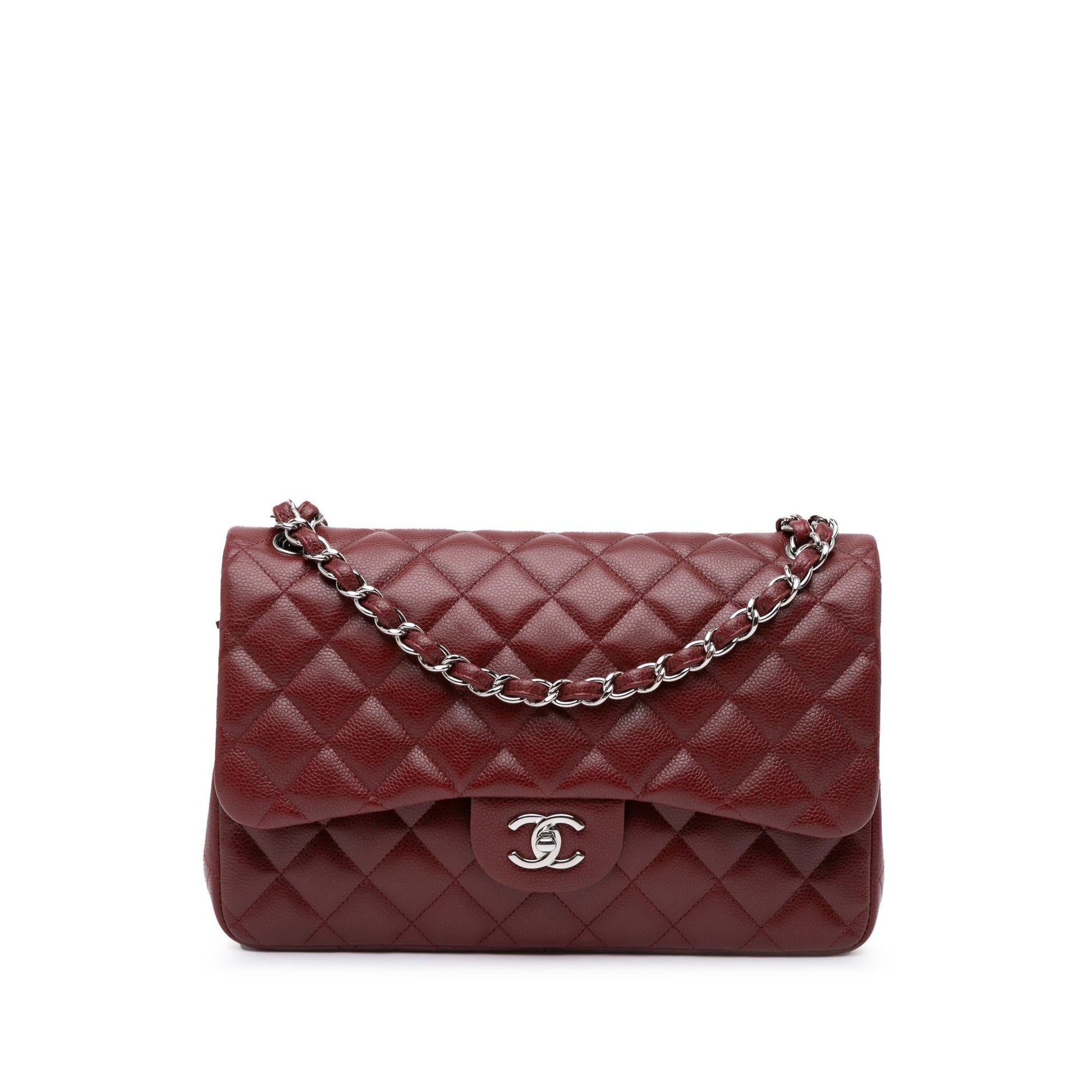 Chanel Jumbo Classic Caviar Double Flap Handbag Flap 2