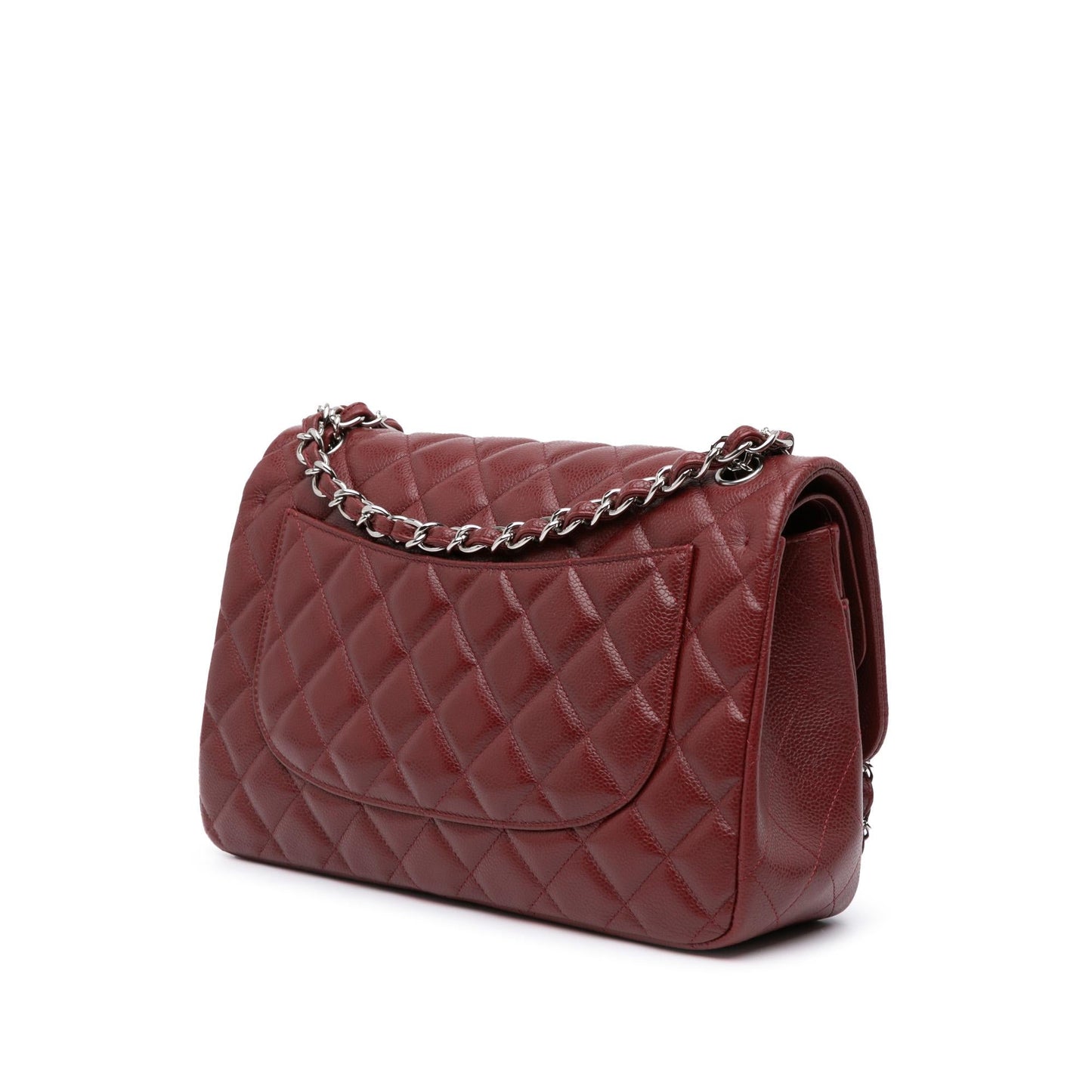Chanel Jumbo Classic Caviar Double Flap Handbag Flap 2