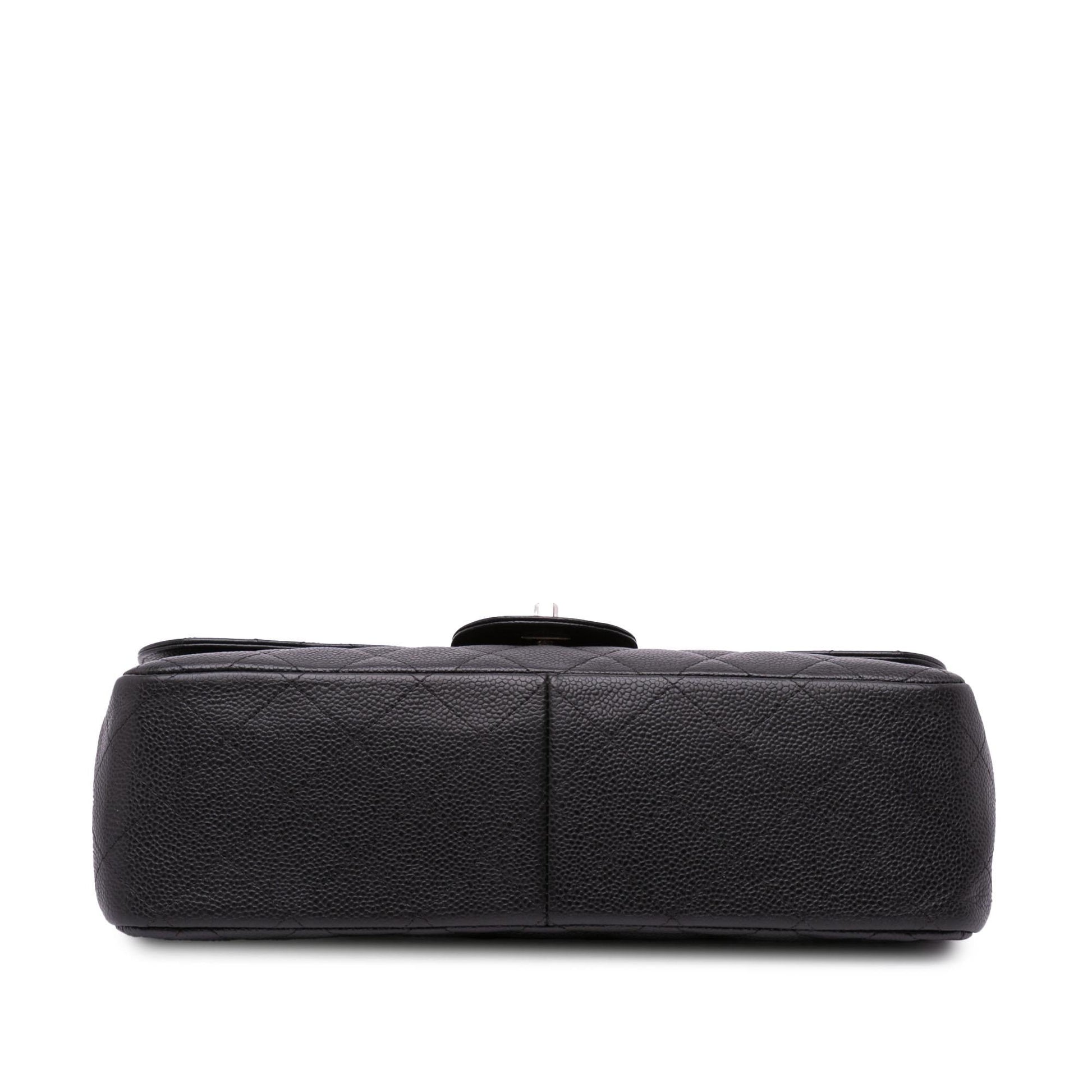 Chanel Jumbo Classic Caviar Double Flap Handbag Flap 3