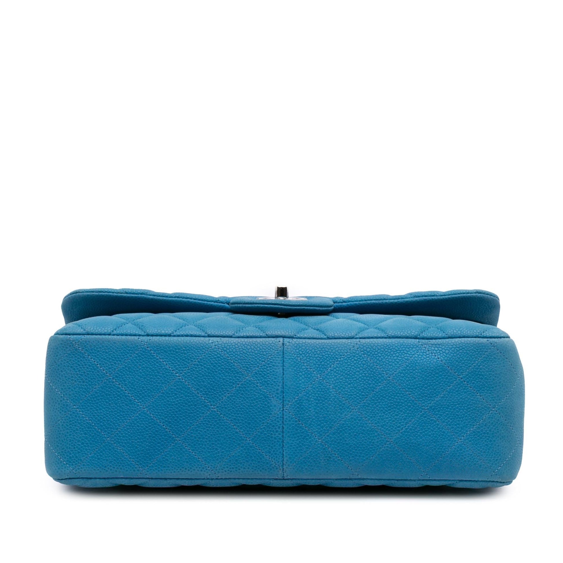 Chanel Jumbo Classic Caviar Double Flap Handbag Flap 8