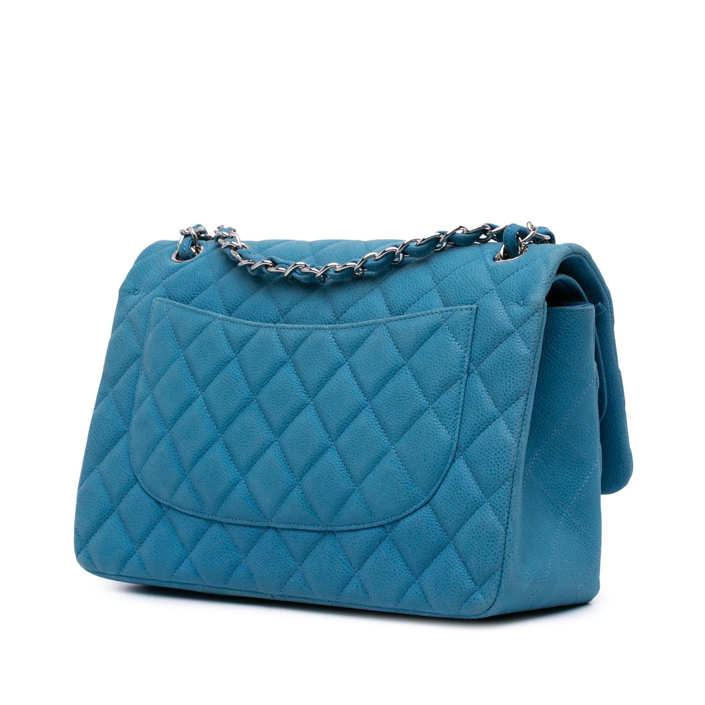 Chanel Jumbo Classic Caviar Double Flap Handbag Flap 8