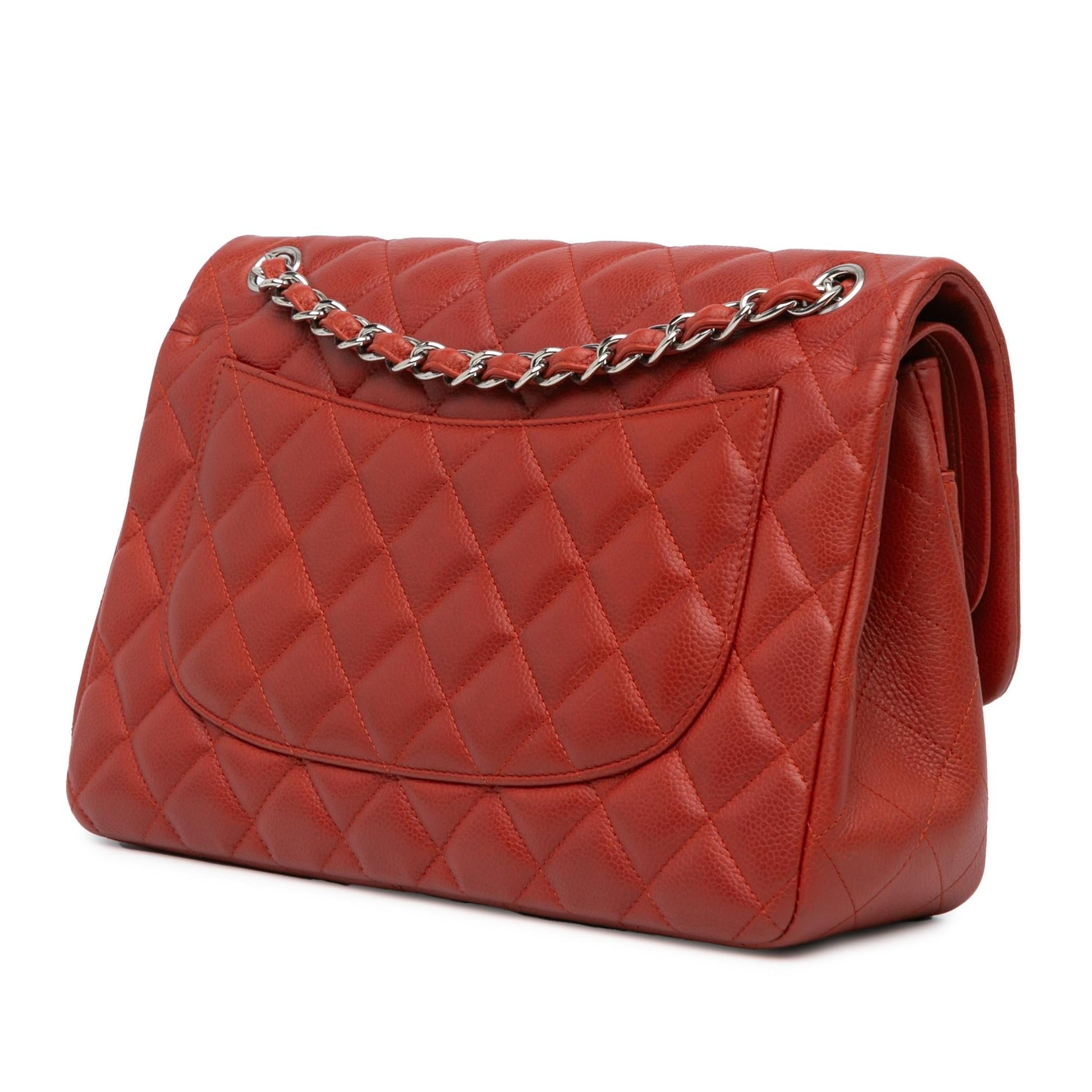 Chanel Jumbo Classic Caviar Double Flap Handbag Flap 6
