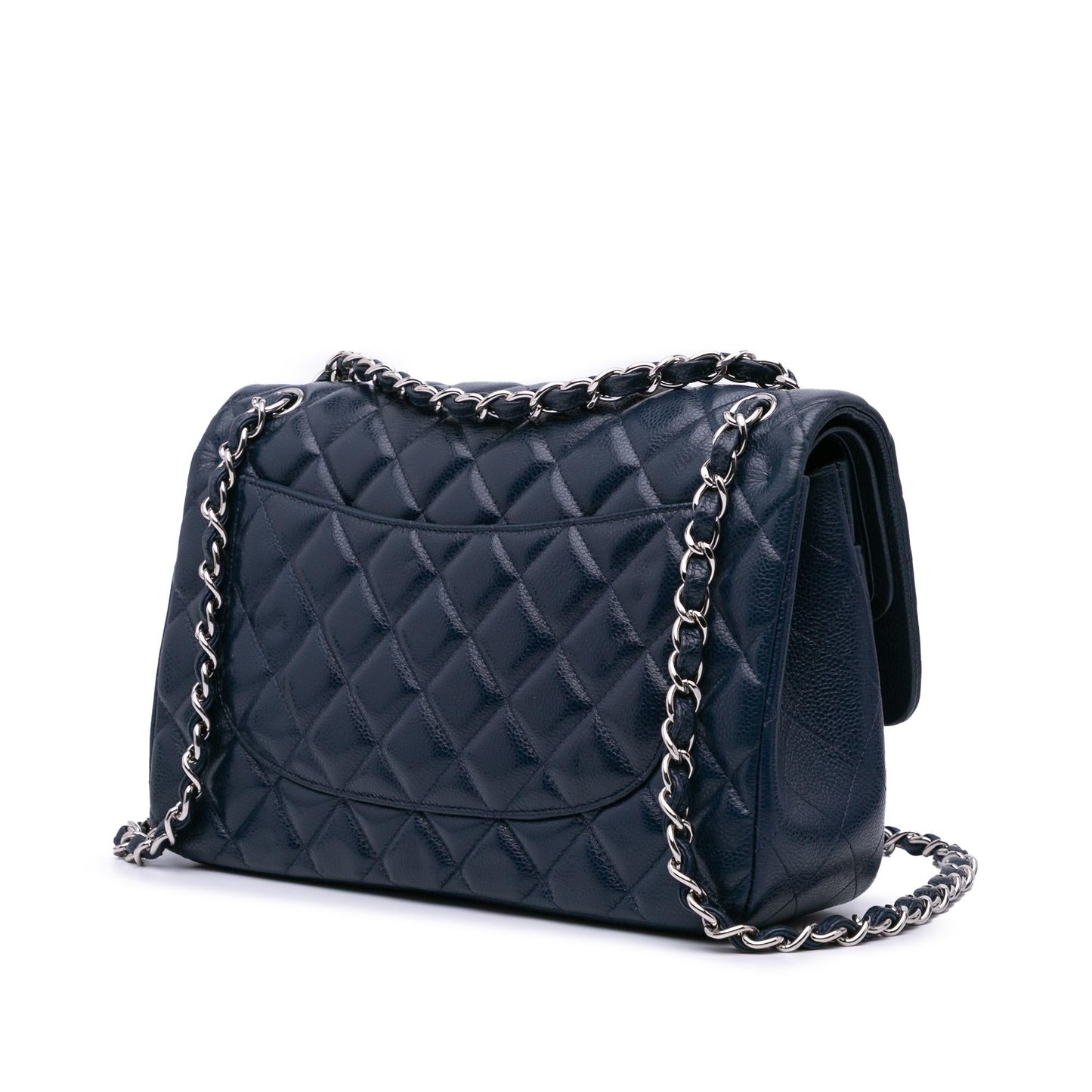Chanel Jumbo Classic Caviar Double Flap Handbag Flap 7
