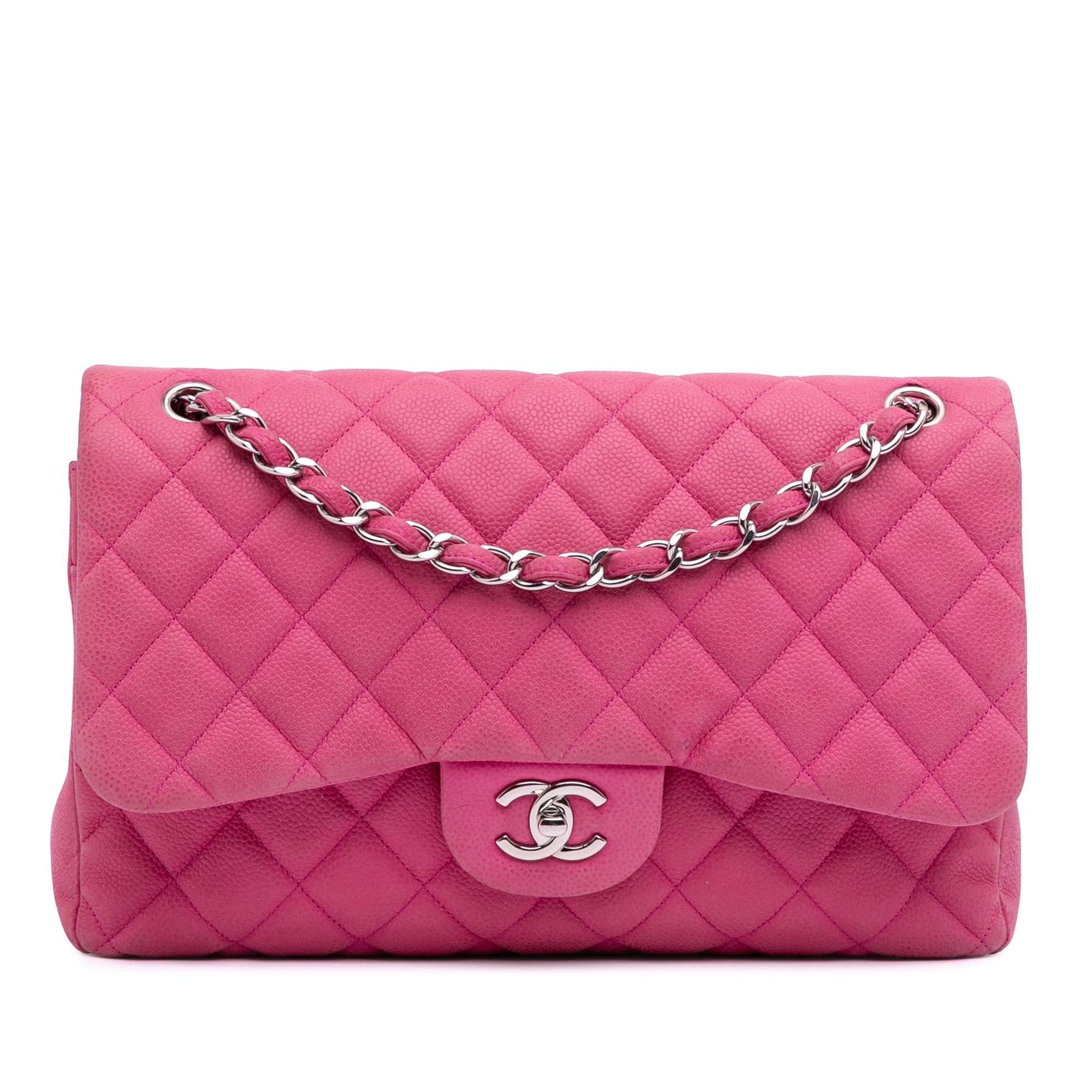 Chanel Jumbo Classic Caviar Double Flap Handbag Flap 14