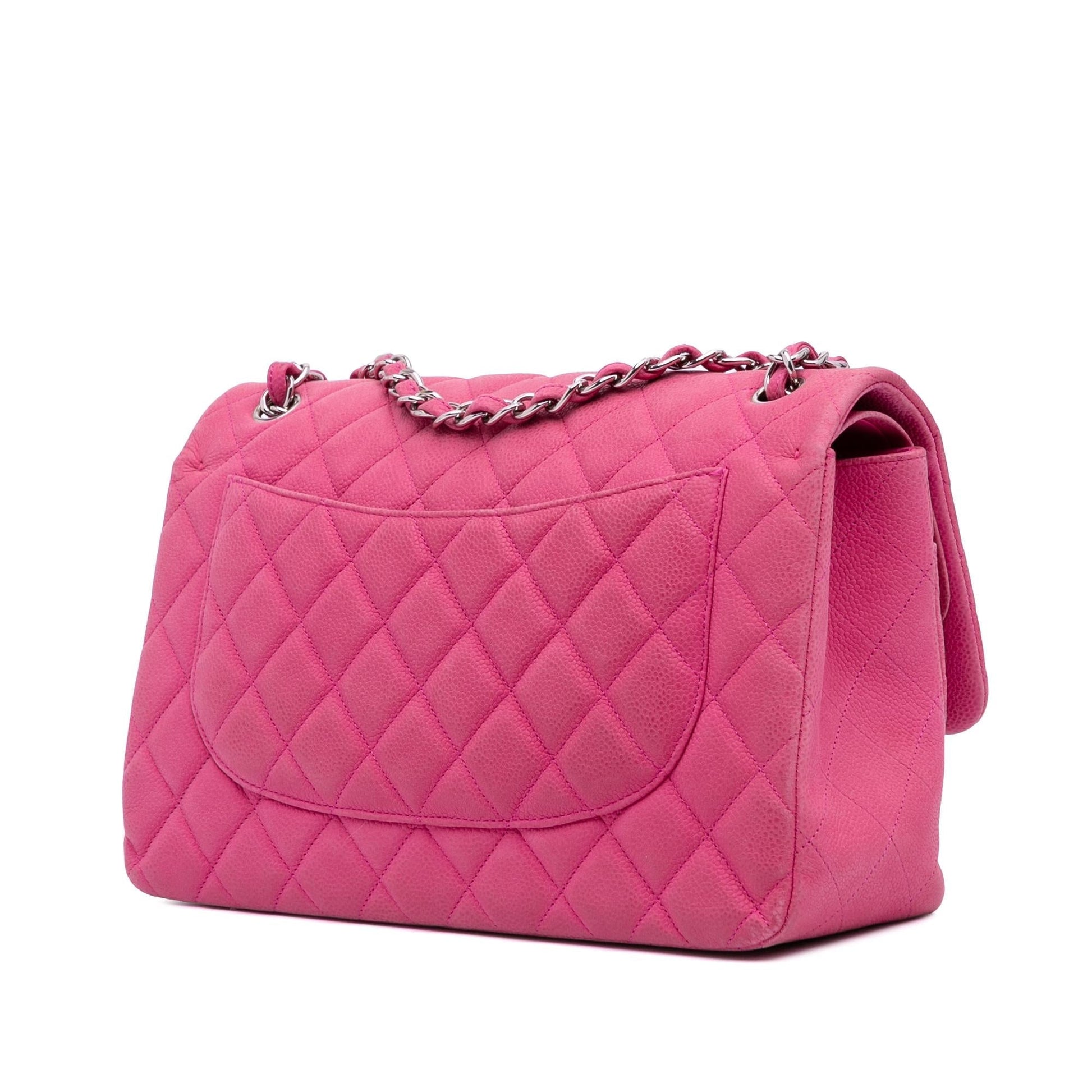 Chanel Jumbo Classic Caviar Double Flap Handbag Flap 14
