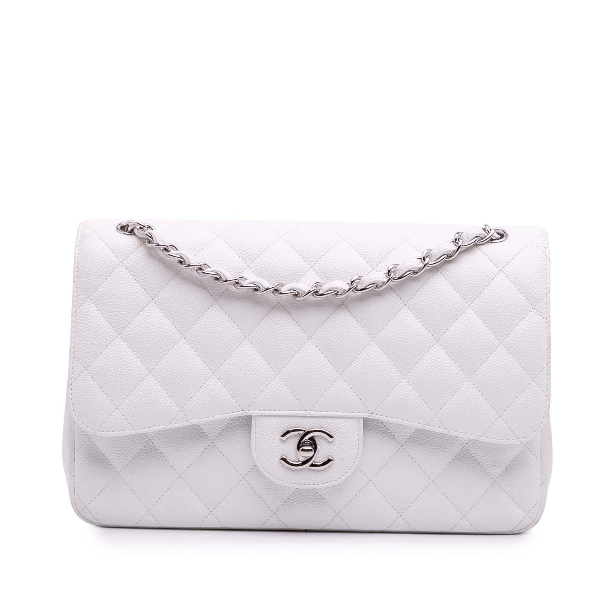 Chanel Jumbo Classic Caviar Double Flap Handbag Flap 16