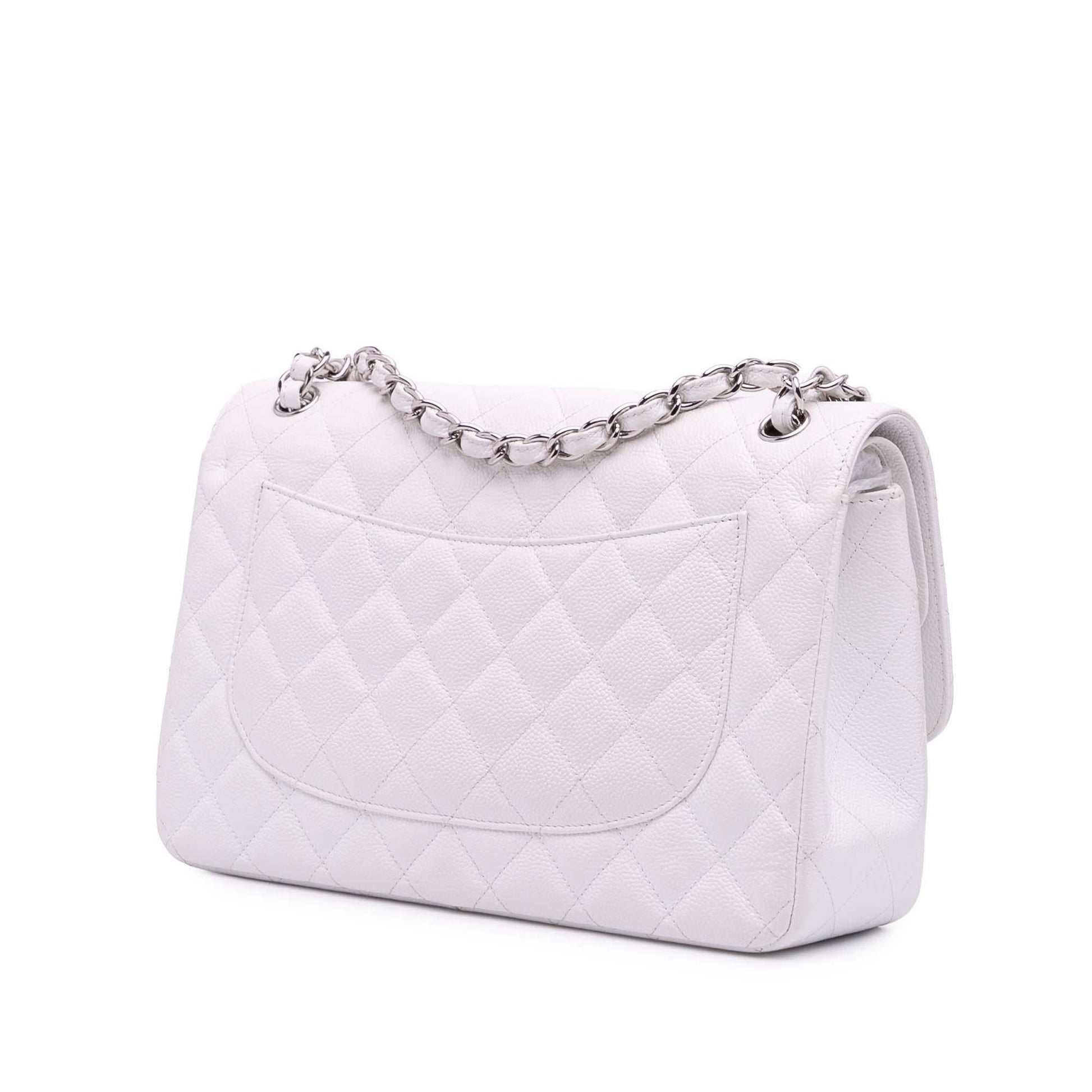 Chanel Jumbo Classic Caviar Double Flap Handbag Flap 16