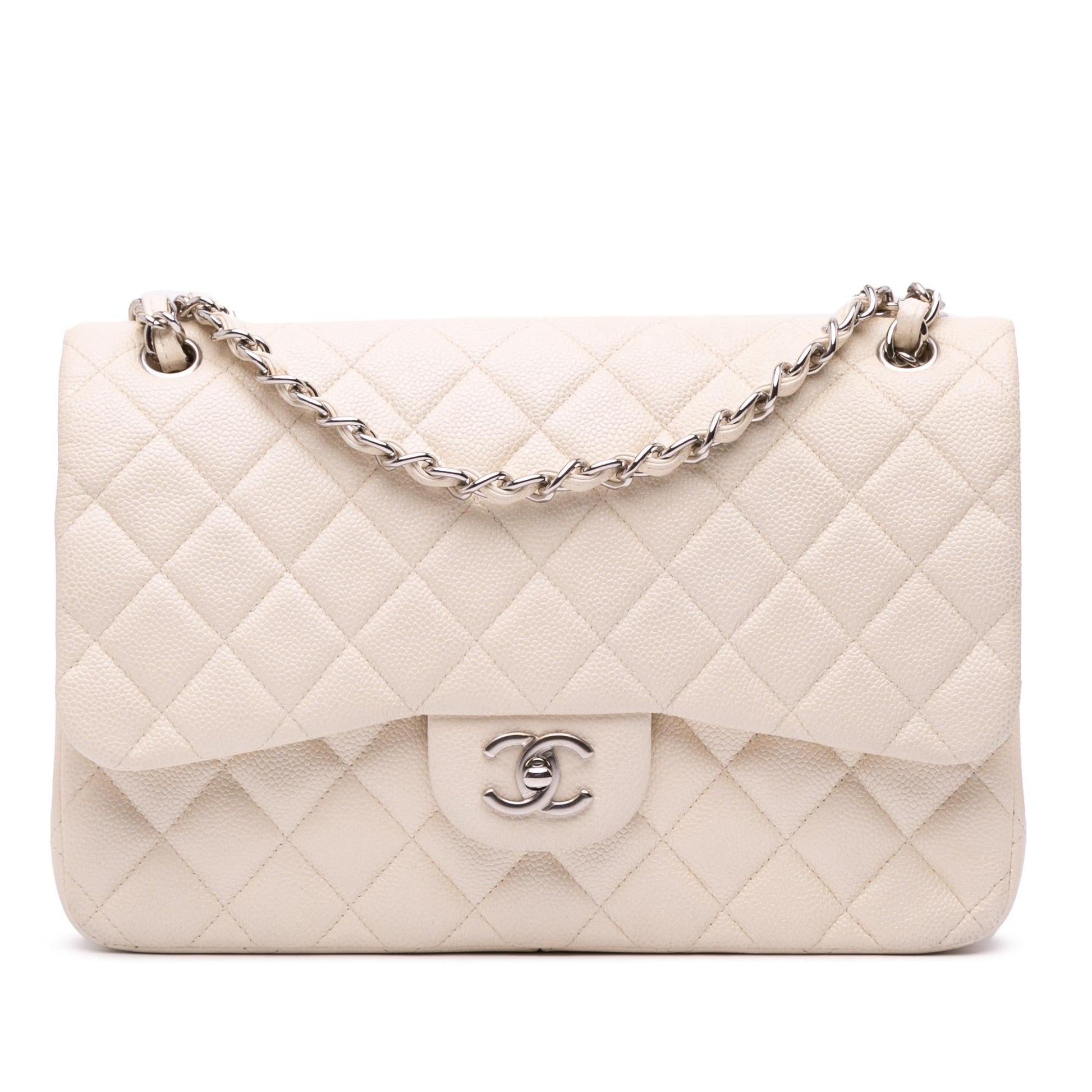 Chanel Jumbo Classic Caviar Double Flap Handbag Flap 17
