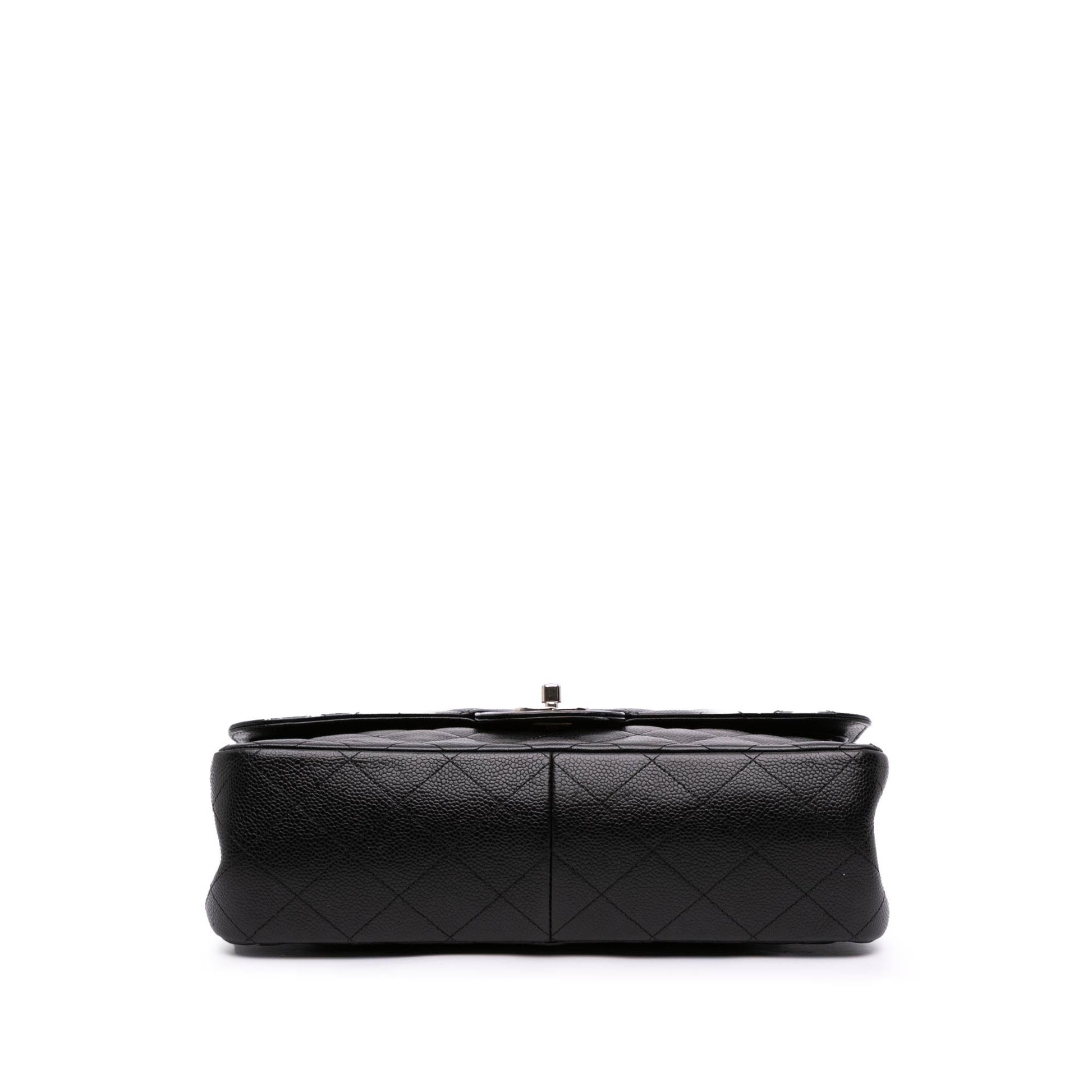 Chanel Jumbo Classic Caviar Double Flap Handbag Flap 20
