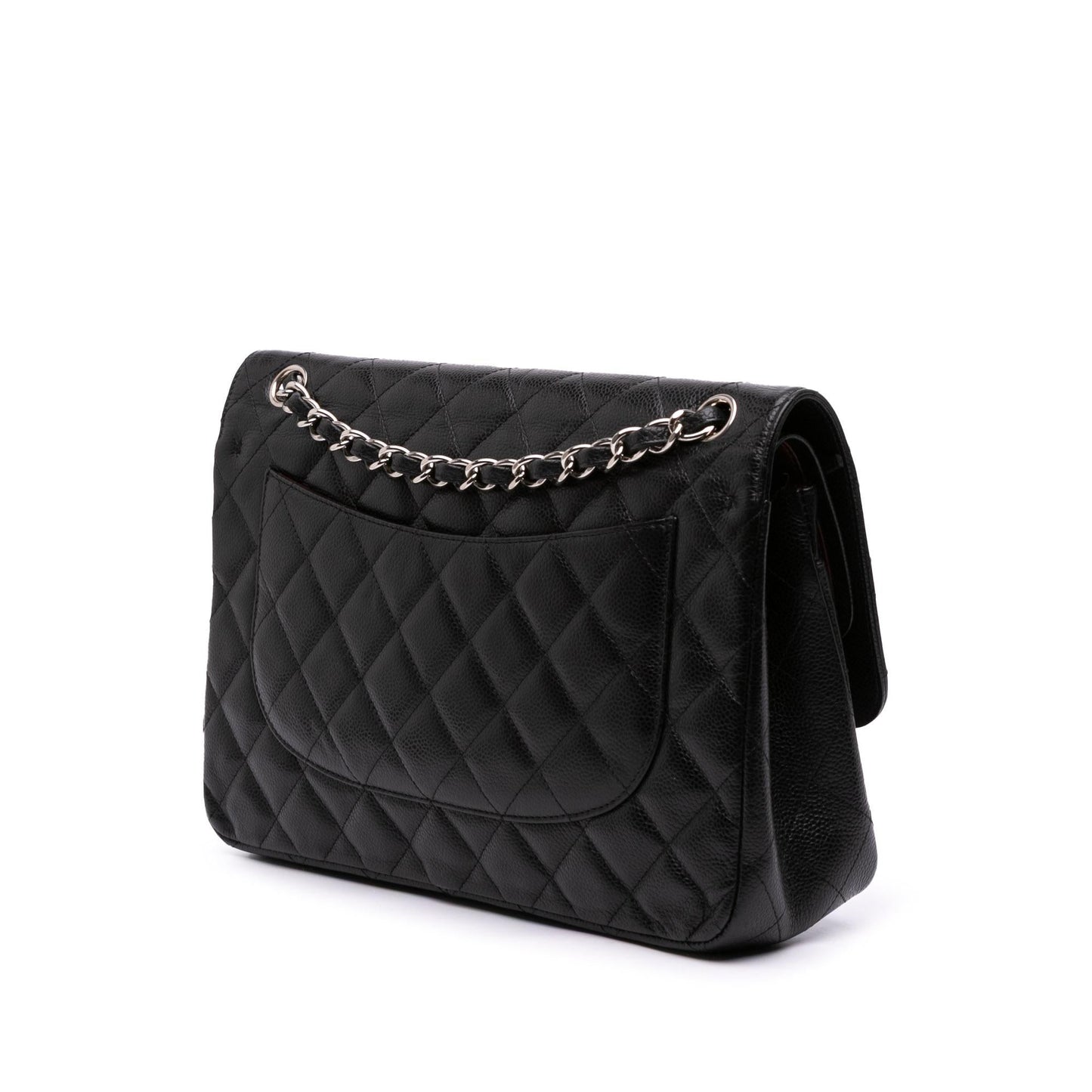 Chanel Jumbo Classic Caviar Double Flap Handbag Flap 20