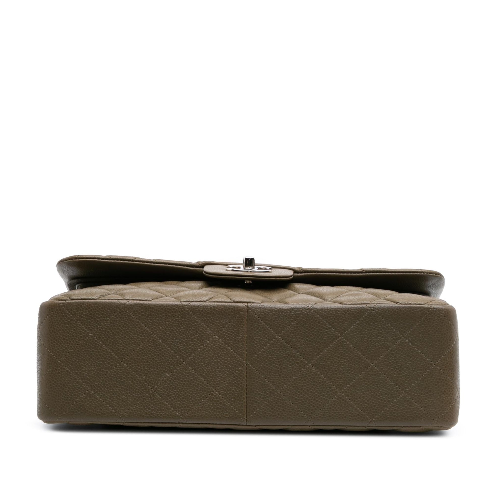 Chanel Jumbo Classic Caviar Double Flap Handbag Flap 18