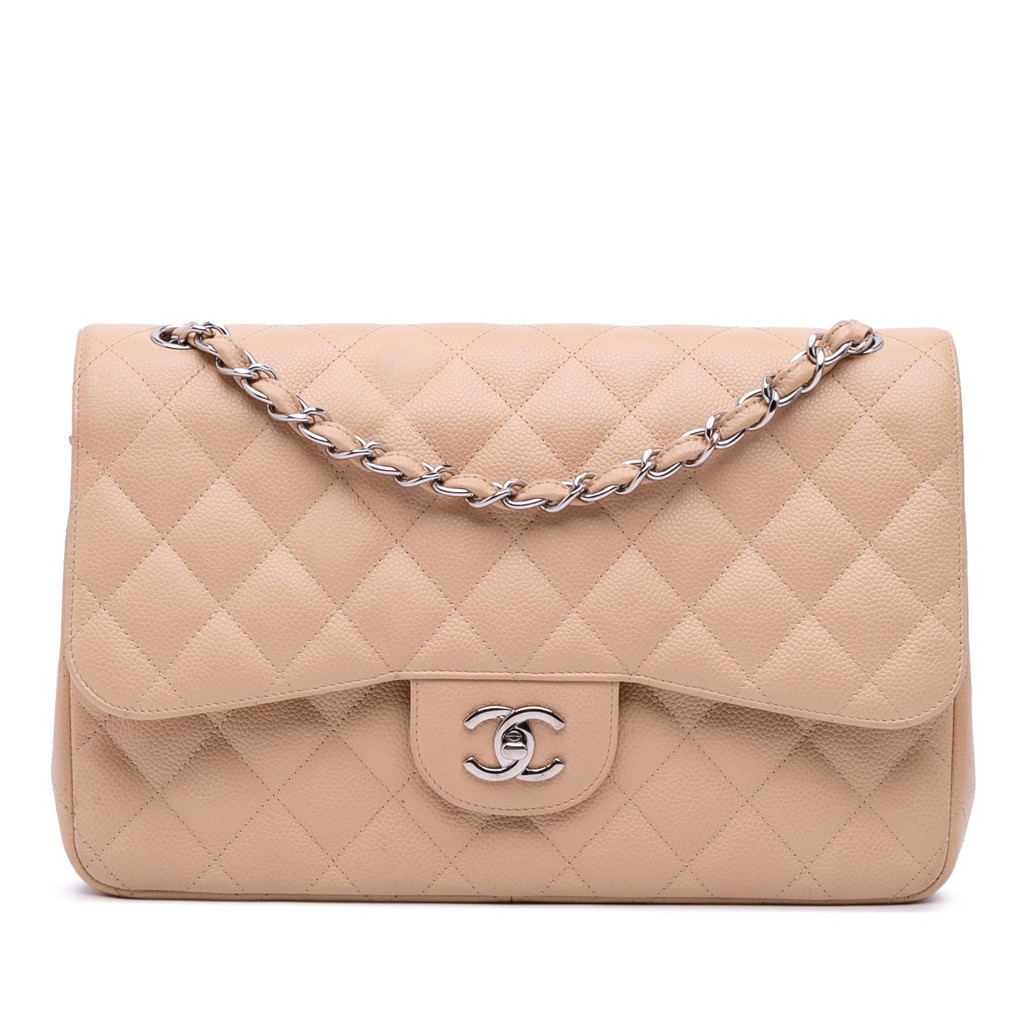 Chanel Jumbo Classic Caviar Double Flap Handbag Flap 21