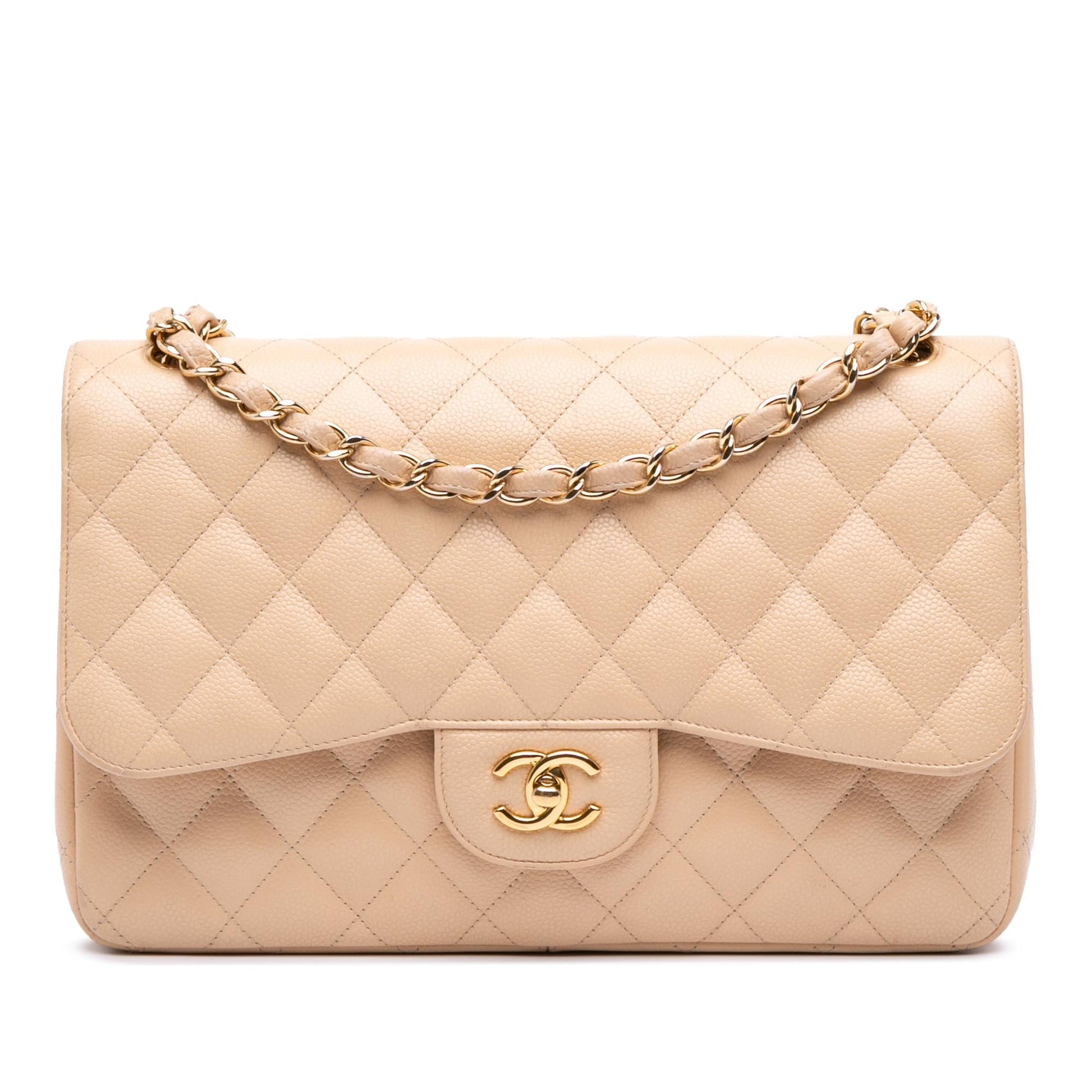 Chanel Jumbo Classic Caviar Double Flap Handbag Flap 24
