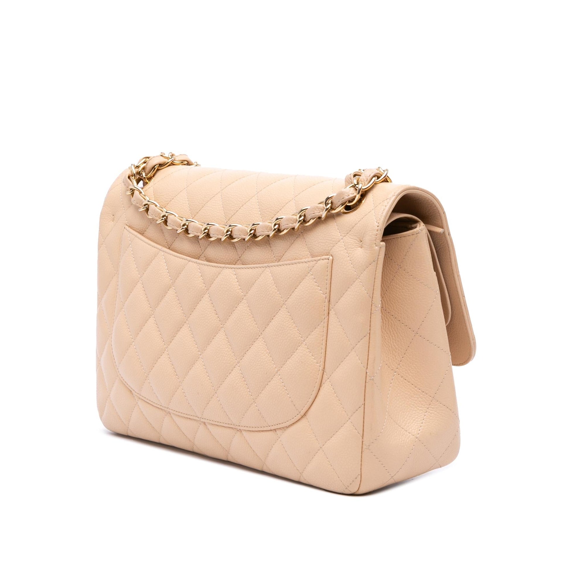 Chanel Jumbo Classic Caviar Double Flap Handbag Flap 24