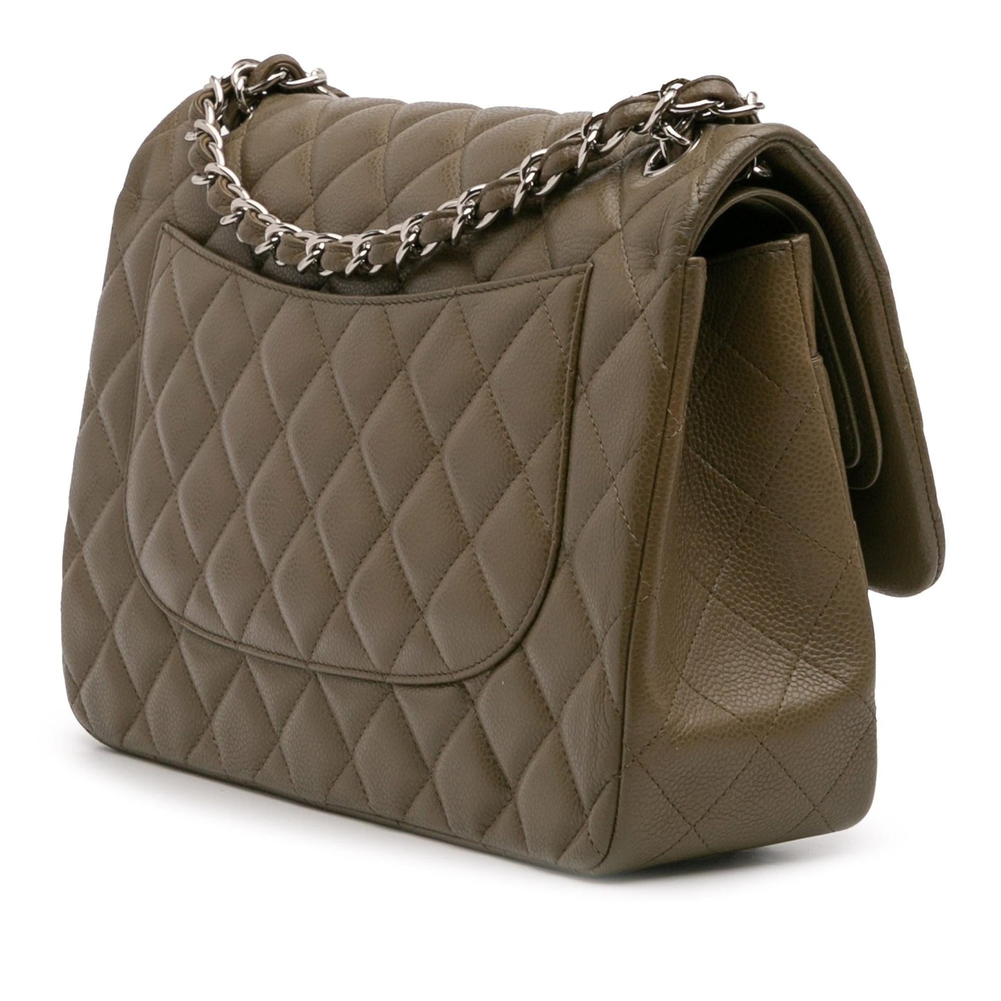 Chanel Jumbo Classic Caviar Double Flap Handbag Flap 25
