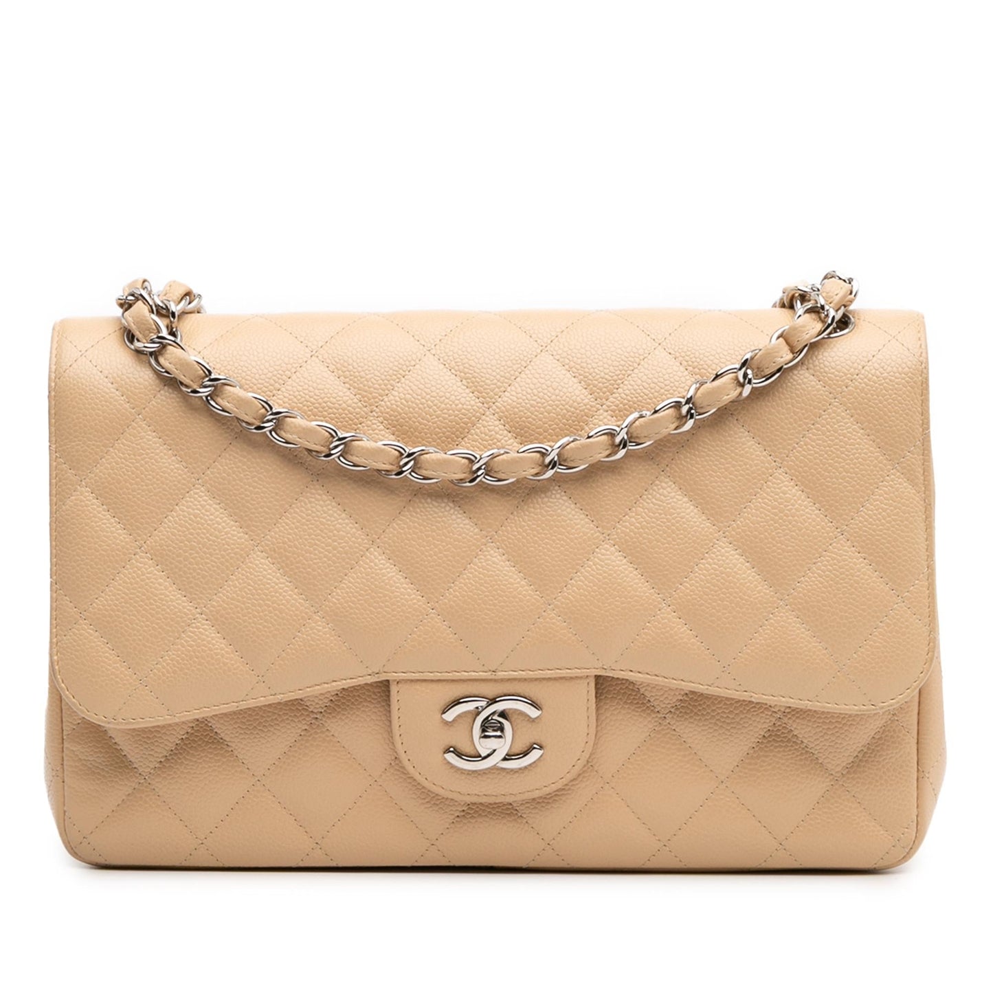 Chanel Jumbo Classic Caviar Double Flap Handbag Flap 27