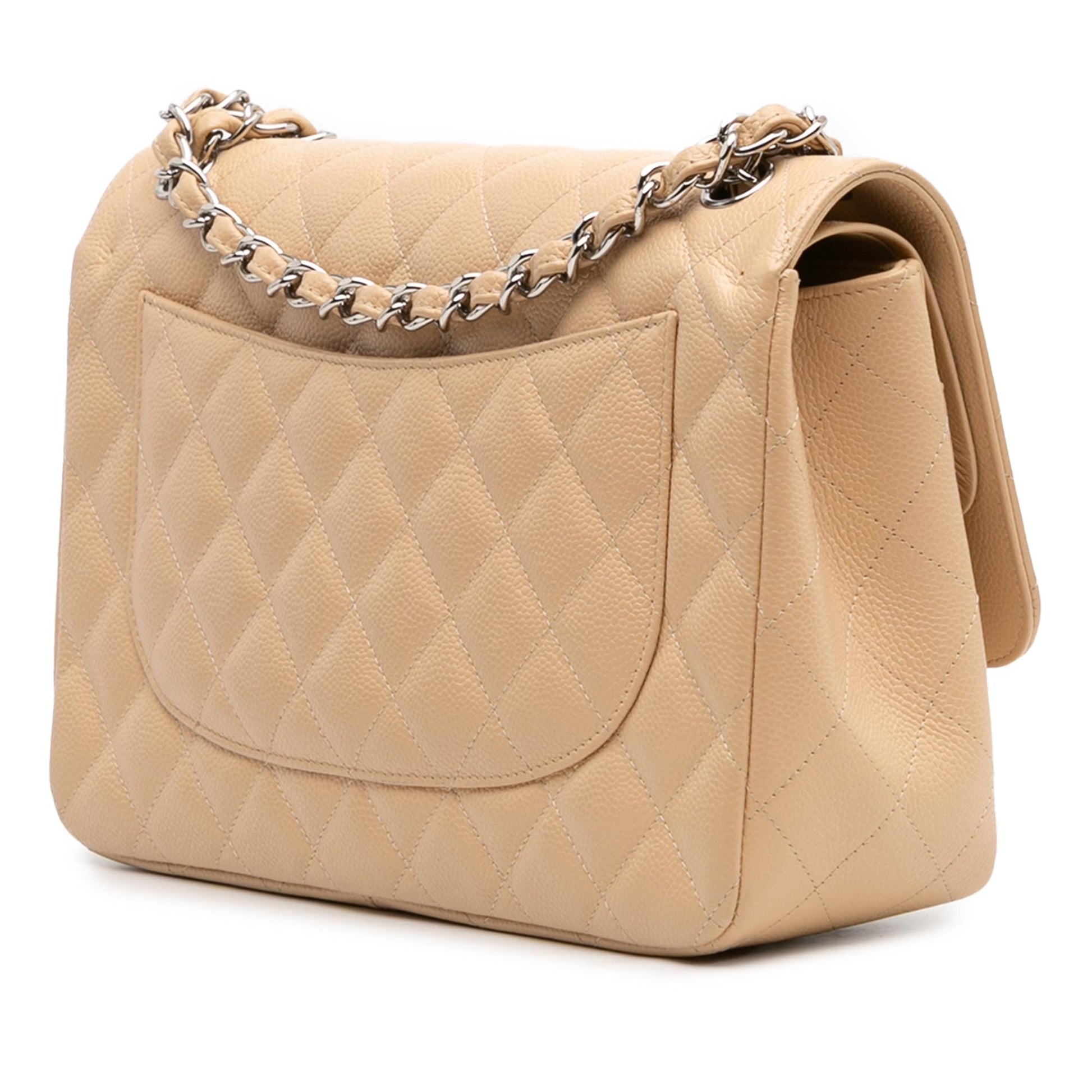 Chanel Jumbo Classic Caviar Double Flap Handbag Flap 27