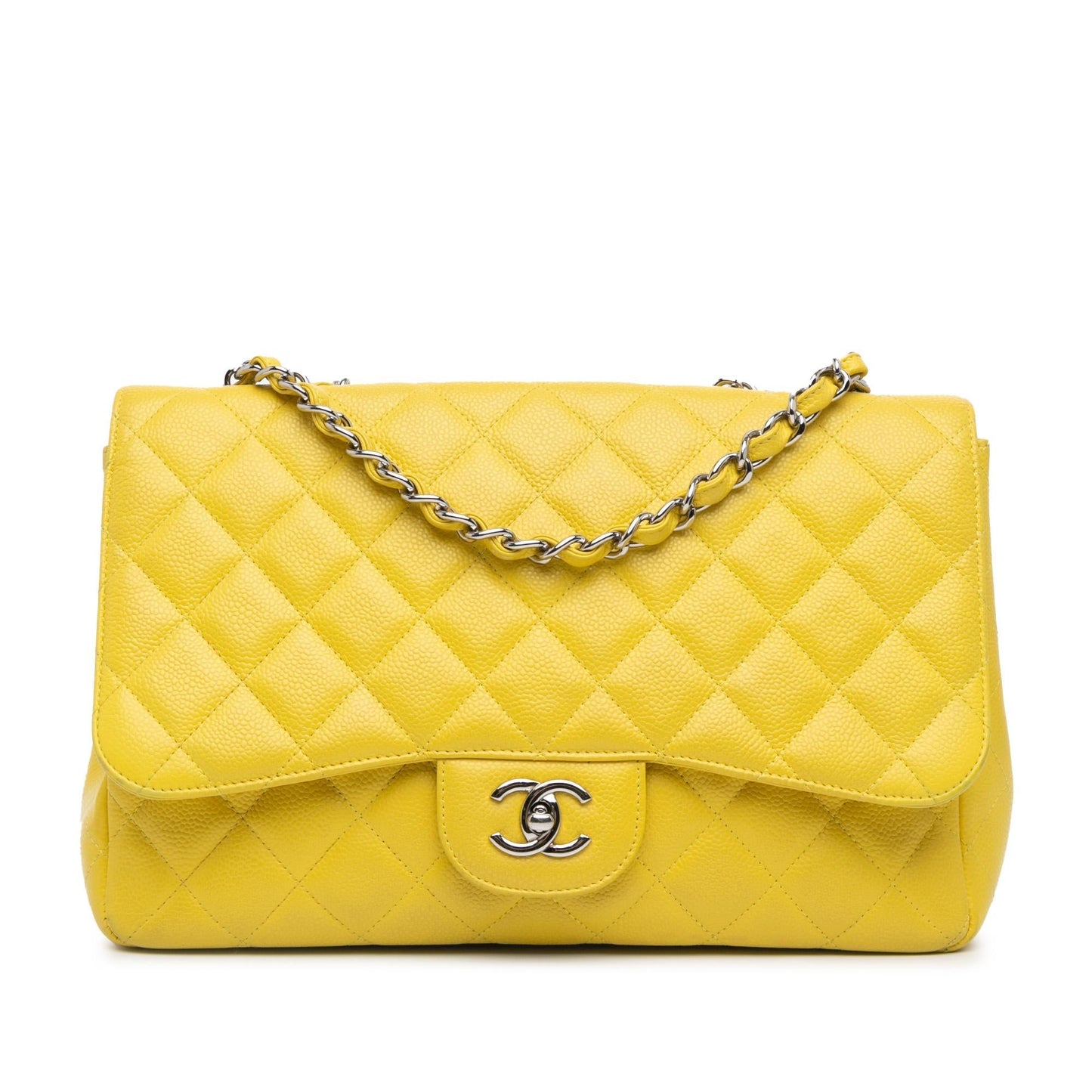 Chanel Jumbo Classic Caviar Single Flap Handbag