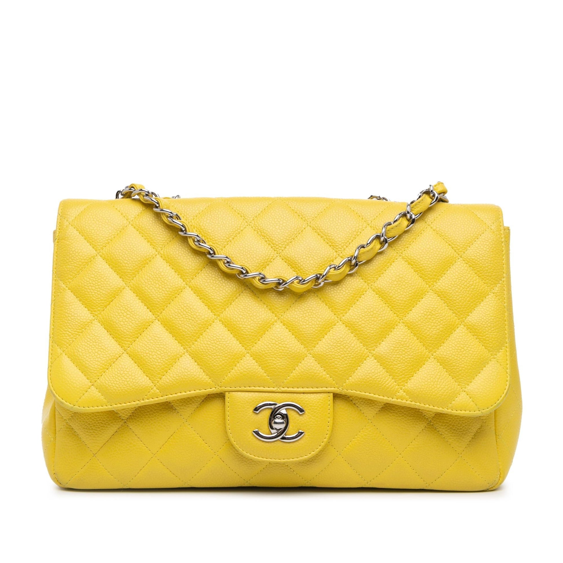 Chanel Jumbo Classic Caviar Single Flap Handbag