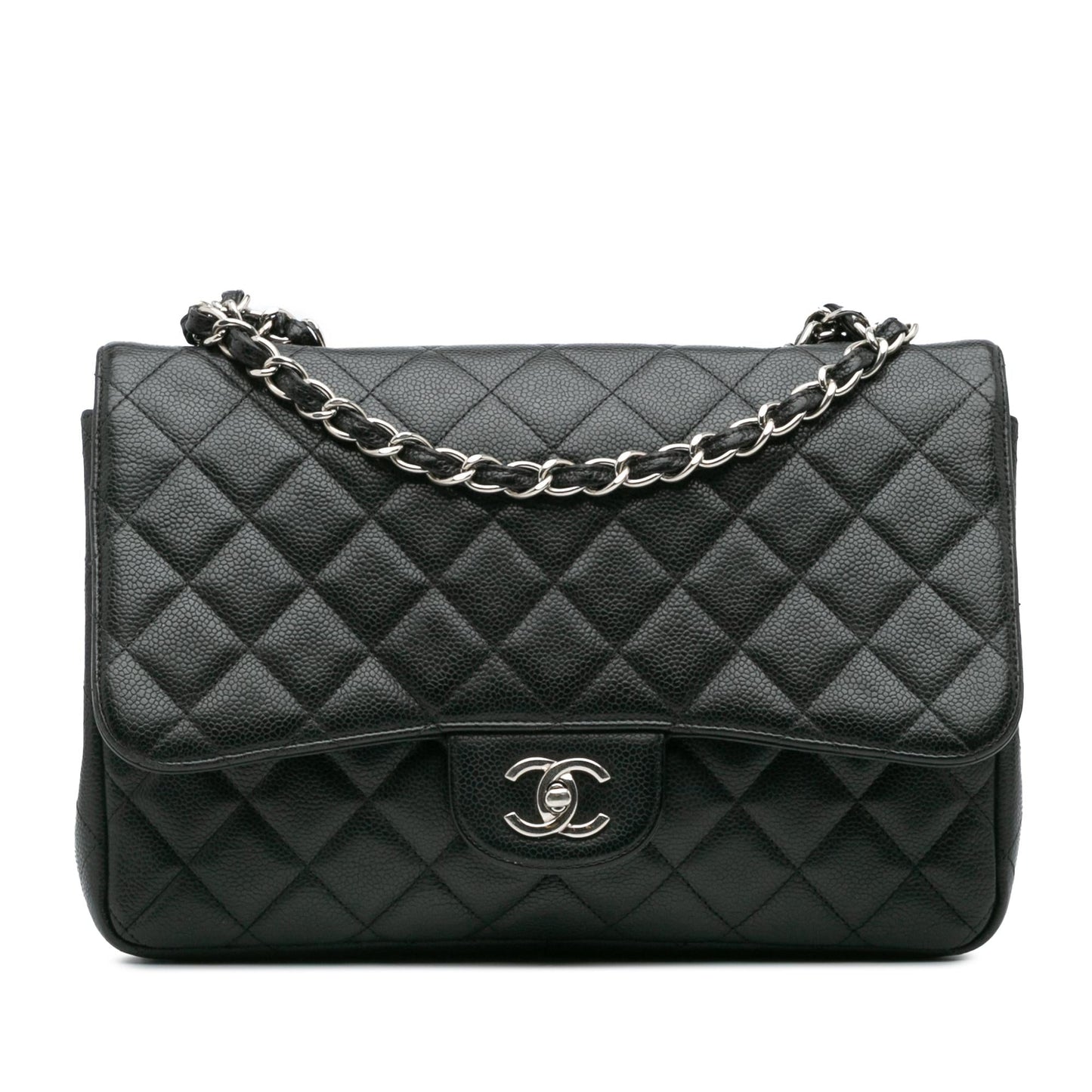 Chanel Jumbo Classic Caviar Single Flap Handbag Single Flap