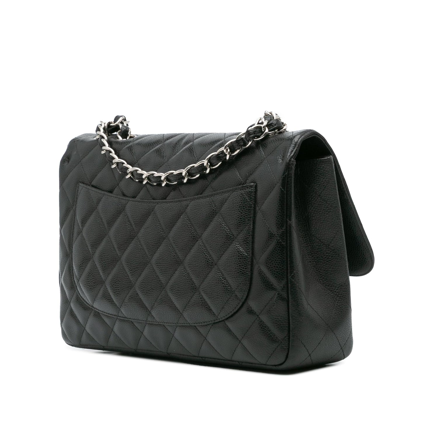 Chanel Jumbo Classic Caviar Single Flap Handbag Single Flap