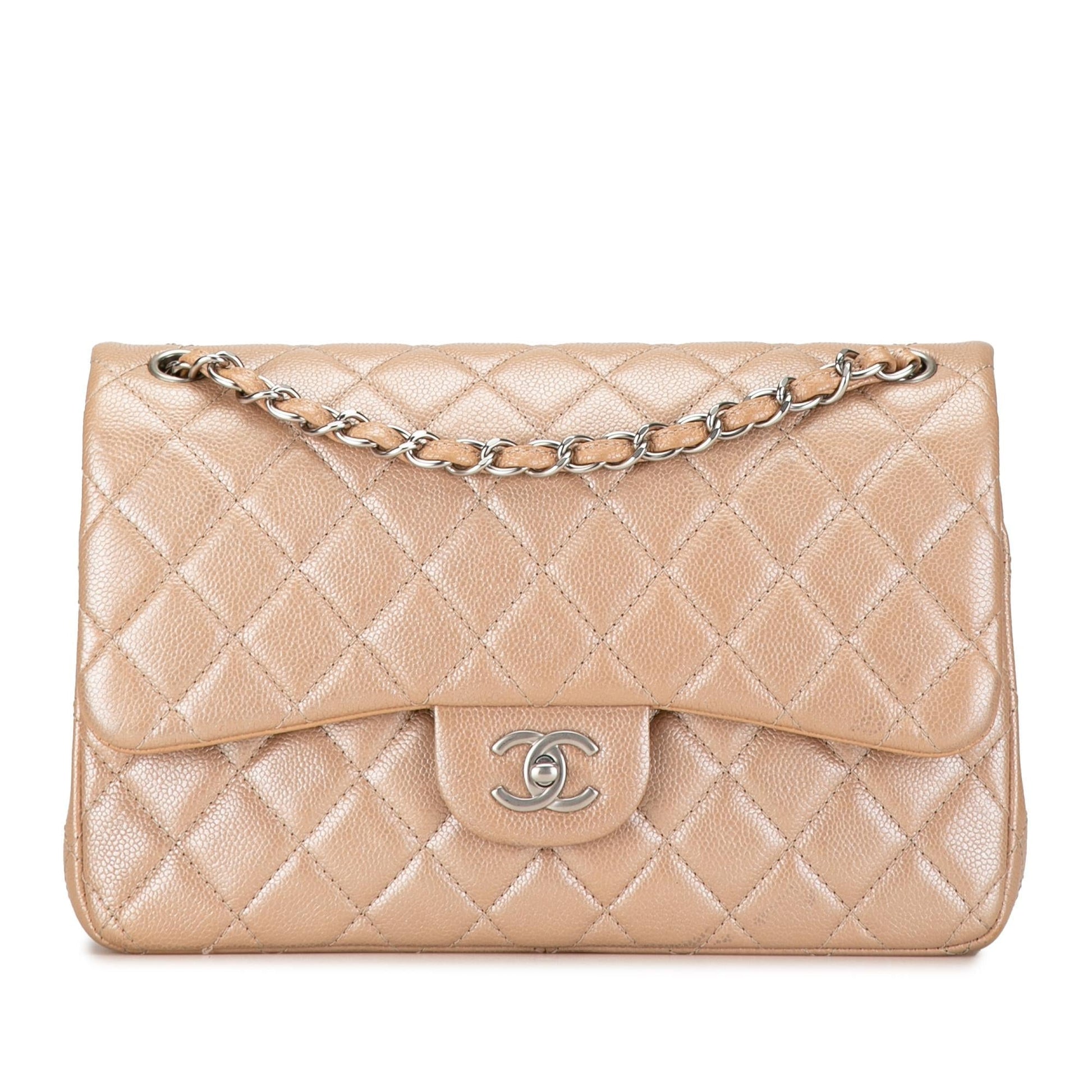 Chanel Jumbo Classic Iridescent Caviar Double Flap Handbag