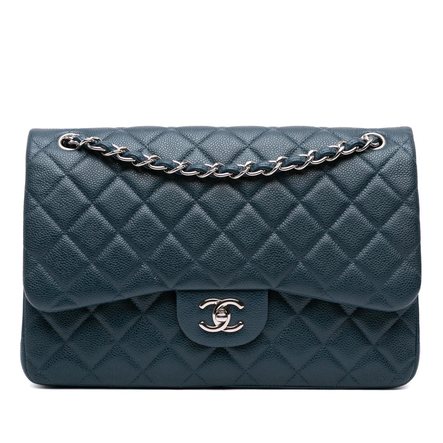 Chanel Jumbo Classic Iridescent Caviar Double Flap Handbag