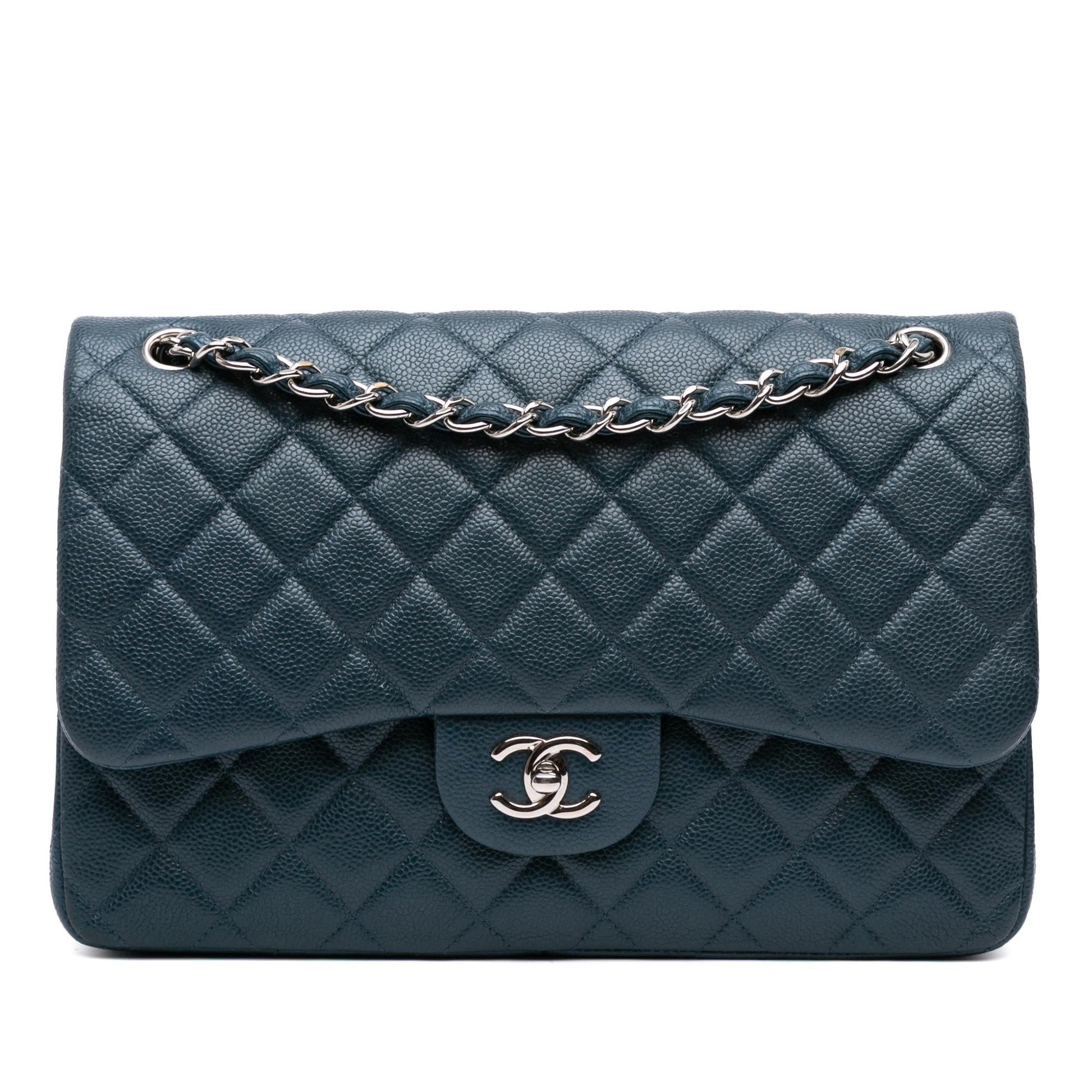 Chanel Jumbo Classic Iridescent Caviar Double Flap Handbag