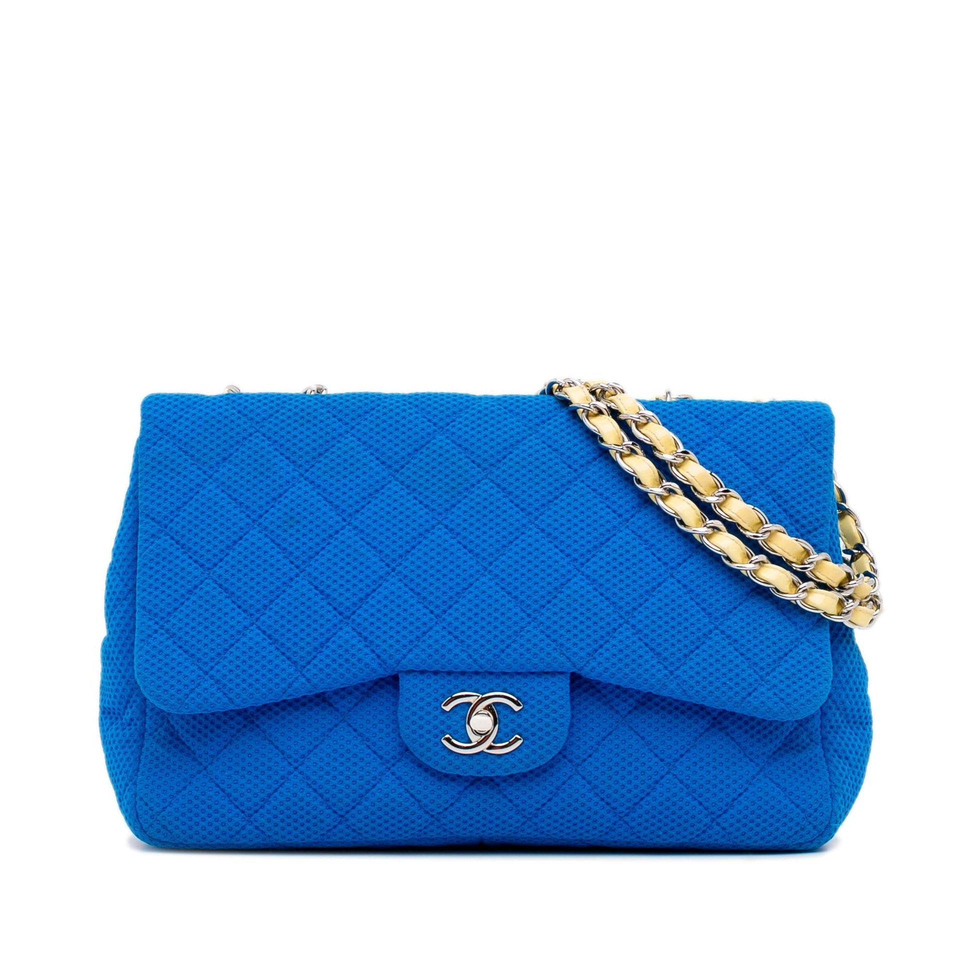 Chanel Jumbo Classic Jersey Single Flap SHG-vOf3cS Handbag