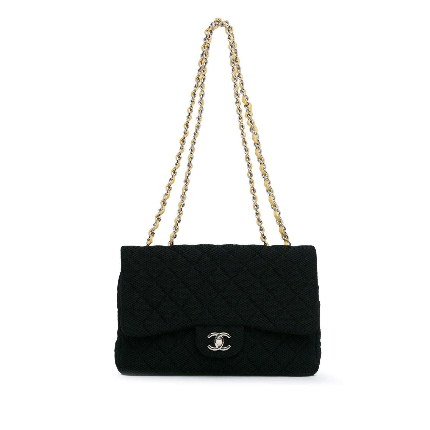 Chanel Jumbo Classic Jersey Single Flap SHG-X4hoLJ Handbag