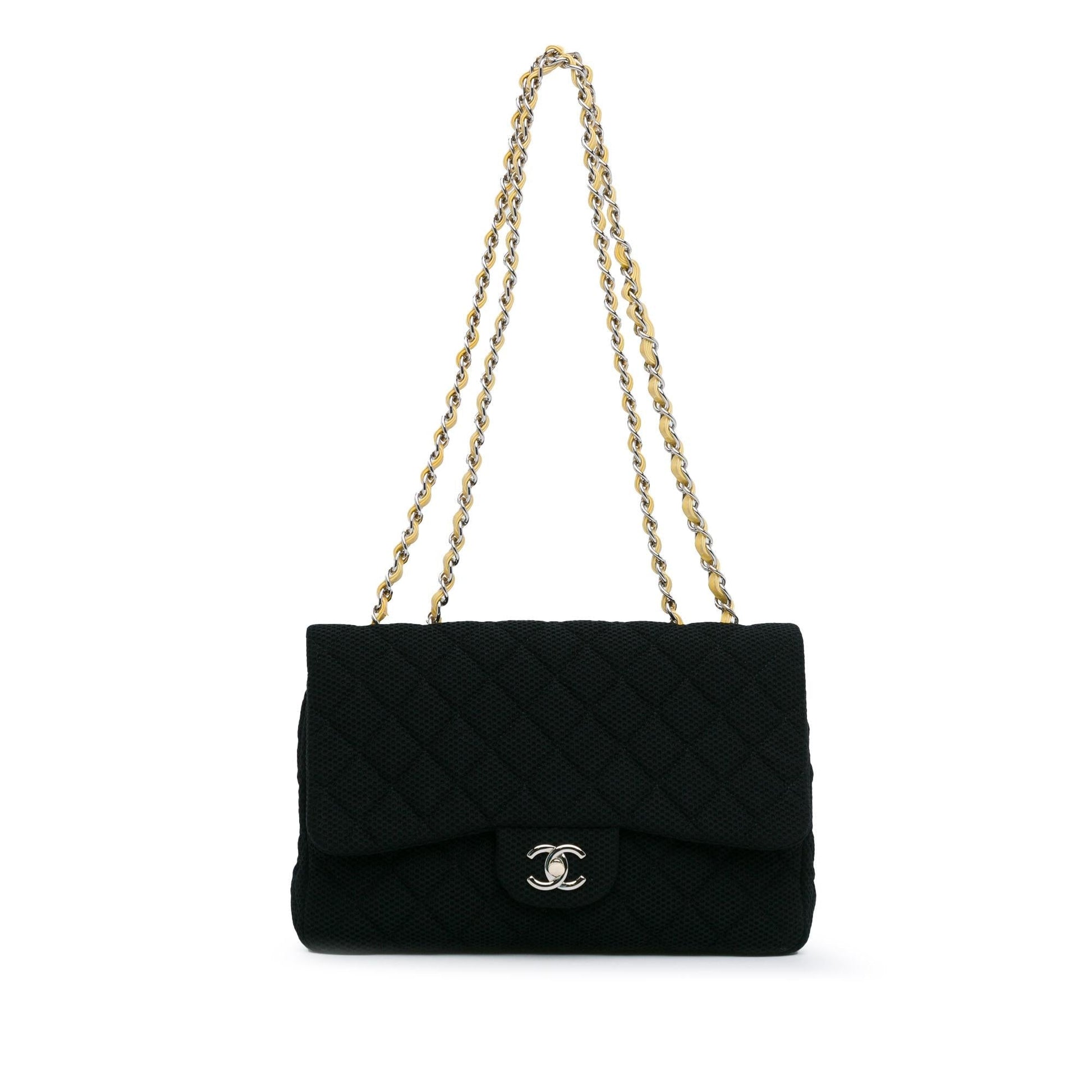 Chanel Jumbo Classic Jersey Single Flap SHG-X4hoLJ Handbag
