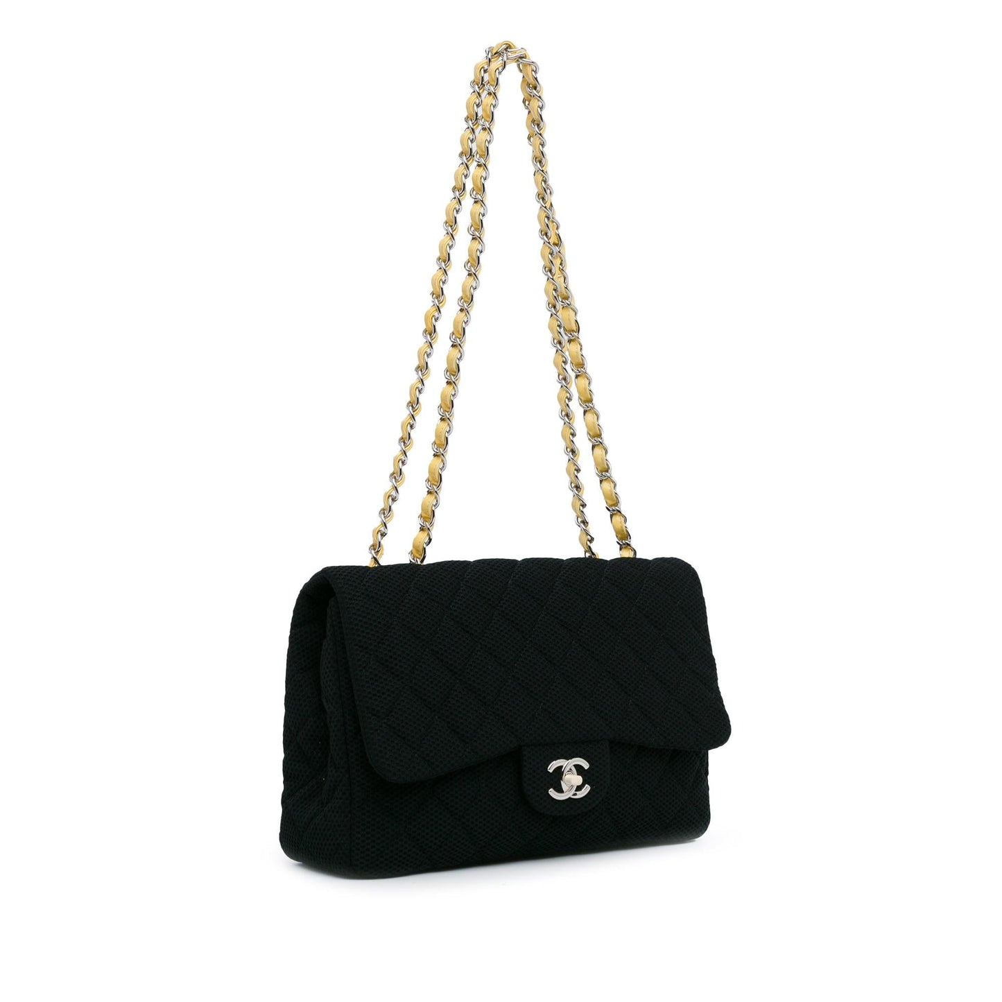 Chanel Jumbo Classic Jersey Single Flap SHG-X4hoLJ Handbag